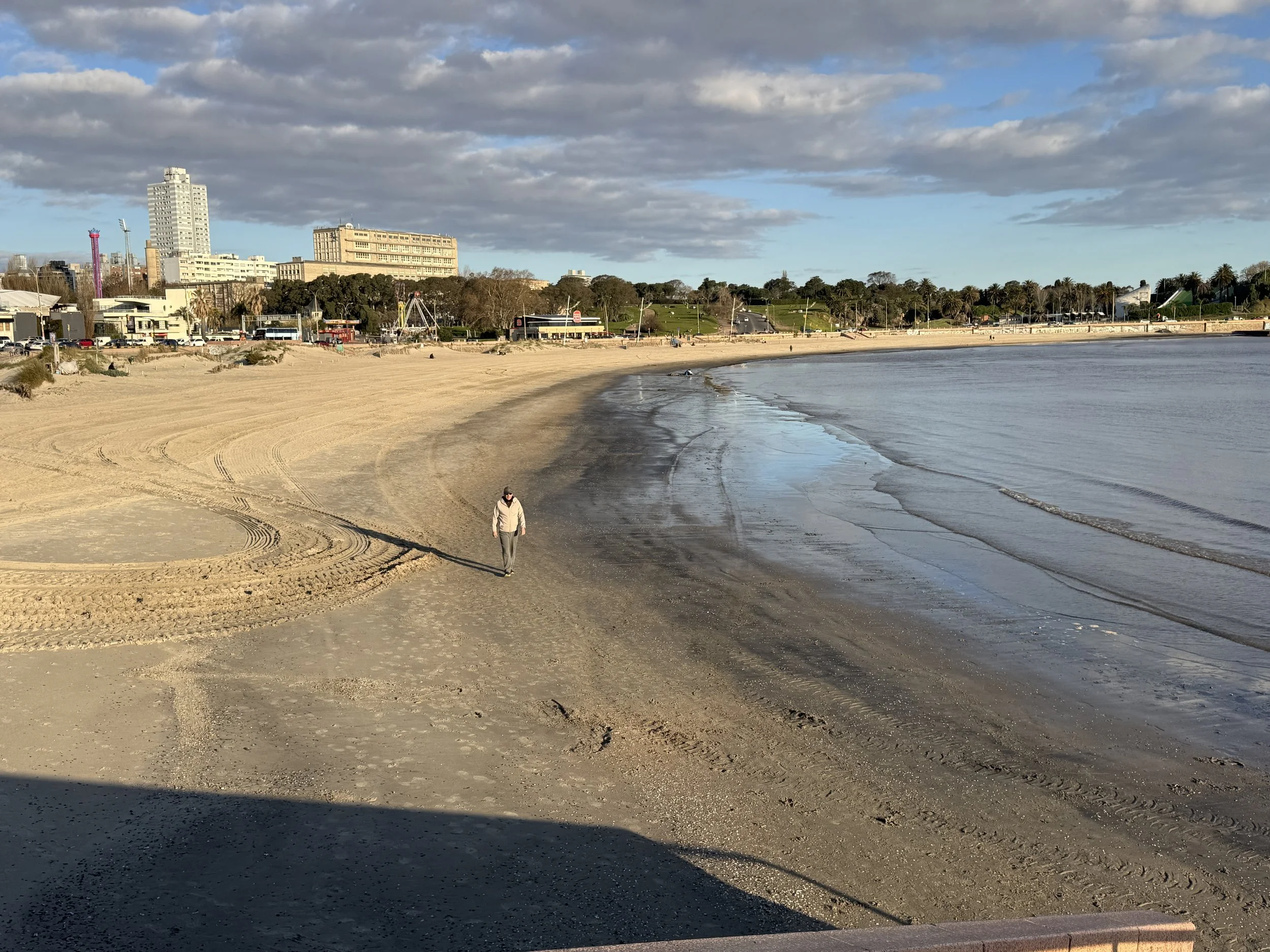 Multiple beaches along the Rambla