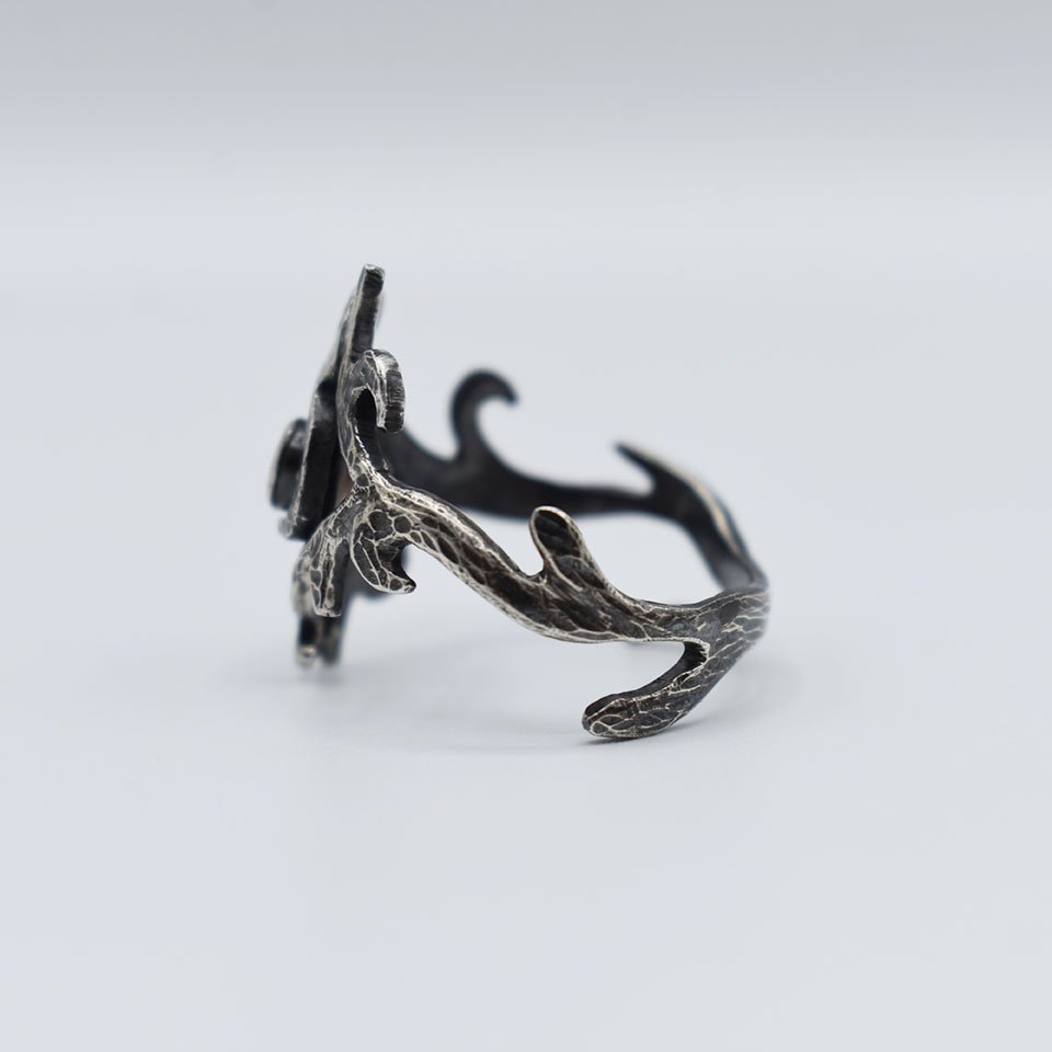 Ring, Sterling silver, ruby, 2022