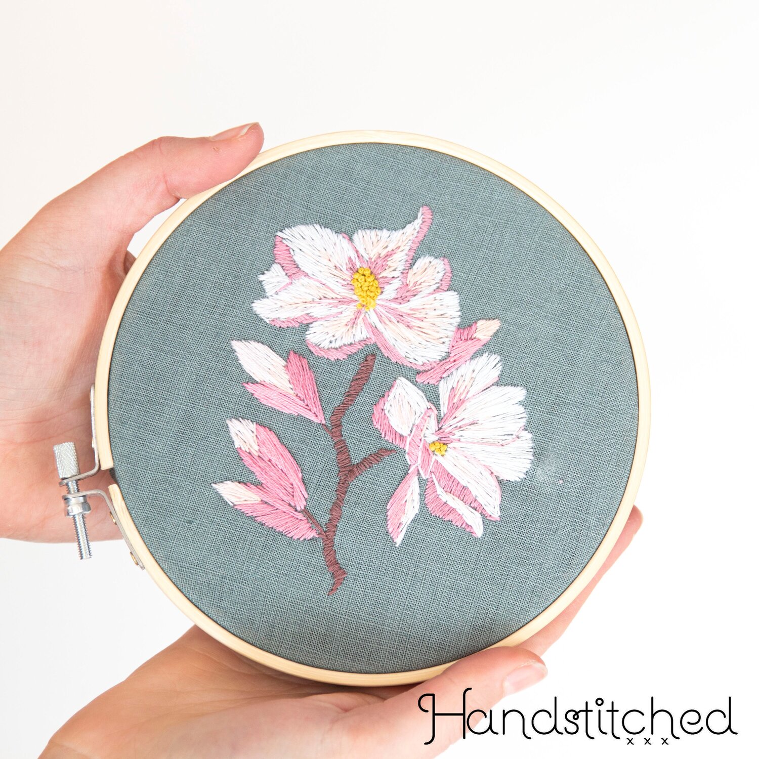 Florally Hand Embroidery Kit, Pre Printed Embroidery Fabric, Hand Embroidery  Kit With Supplies, Beginner Kit, Flower Embroidery 