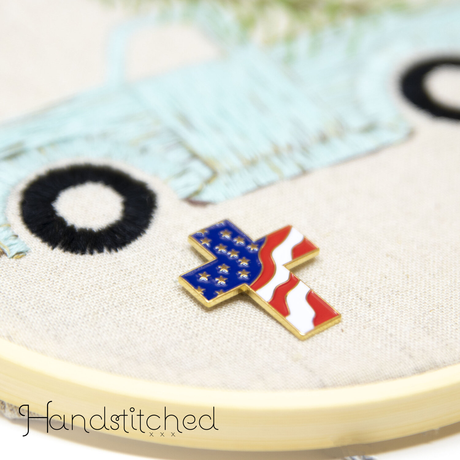 Needle Minder Magnet Patriotic Bow Accoutrement Designs Needlepoint