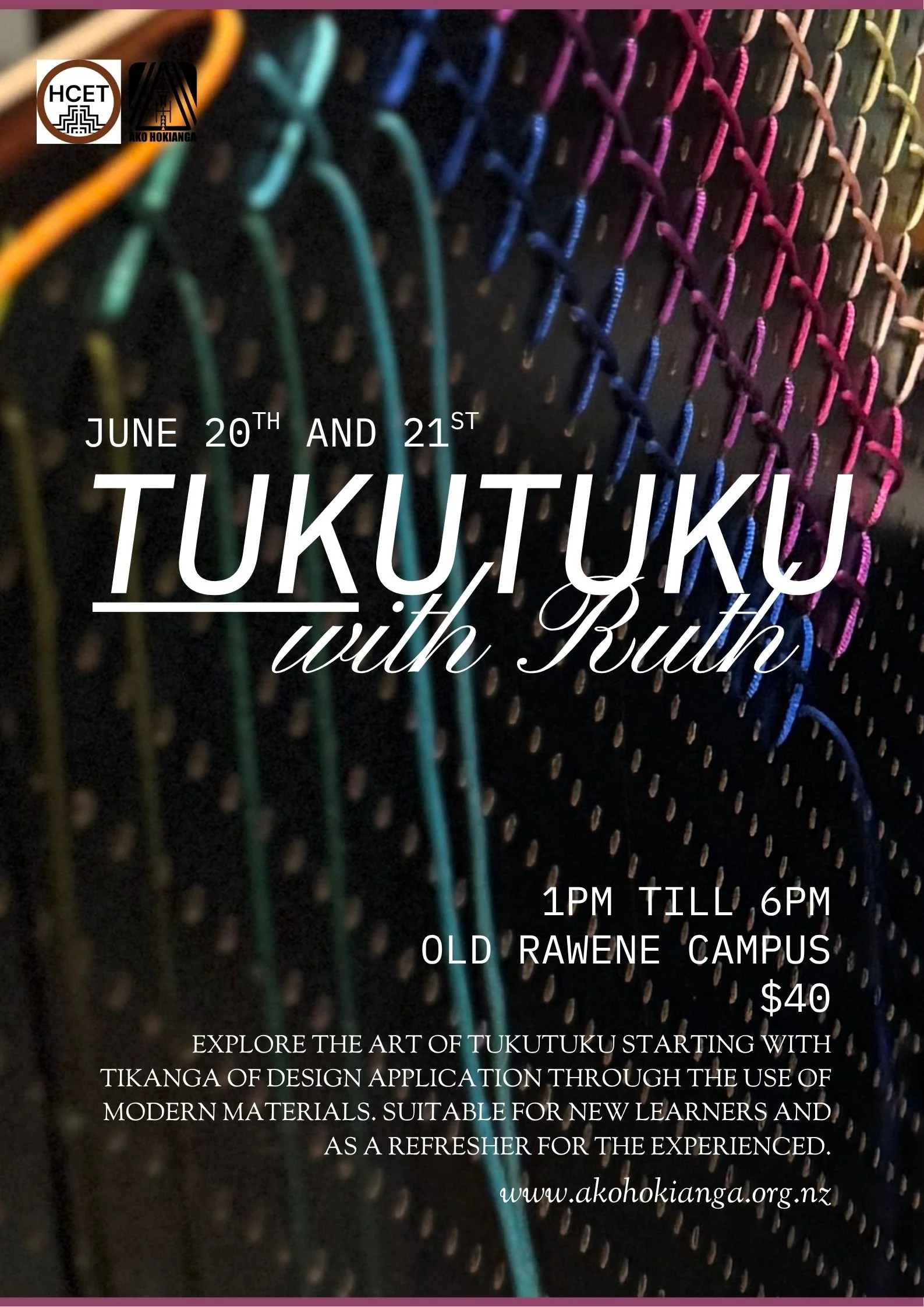 Tukutuku with Ruth Woodbury 
