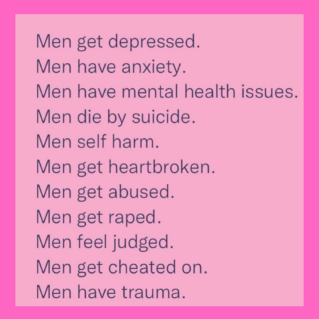 Gentle reminders for:
-MEN
-those who date MEN
-those who love MEN
-those who birthed MEN
-those who parent MEN
-those who support MEN
-those who mentor MEN
-those who counsel MEN
-those who manage MEN
-those who empower MEN
-those who celebrate MEN
