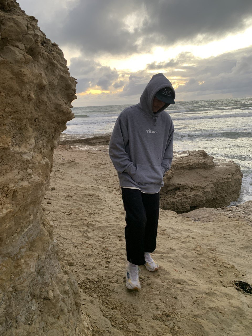 Vitae Surf Club Hoodie (Grey Marle)
