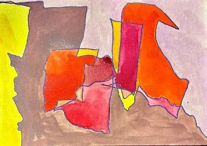 CBD, Non-Dominant – Watercolour and pen – 148 × 210 mm – Sold