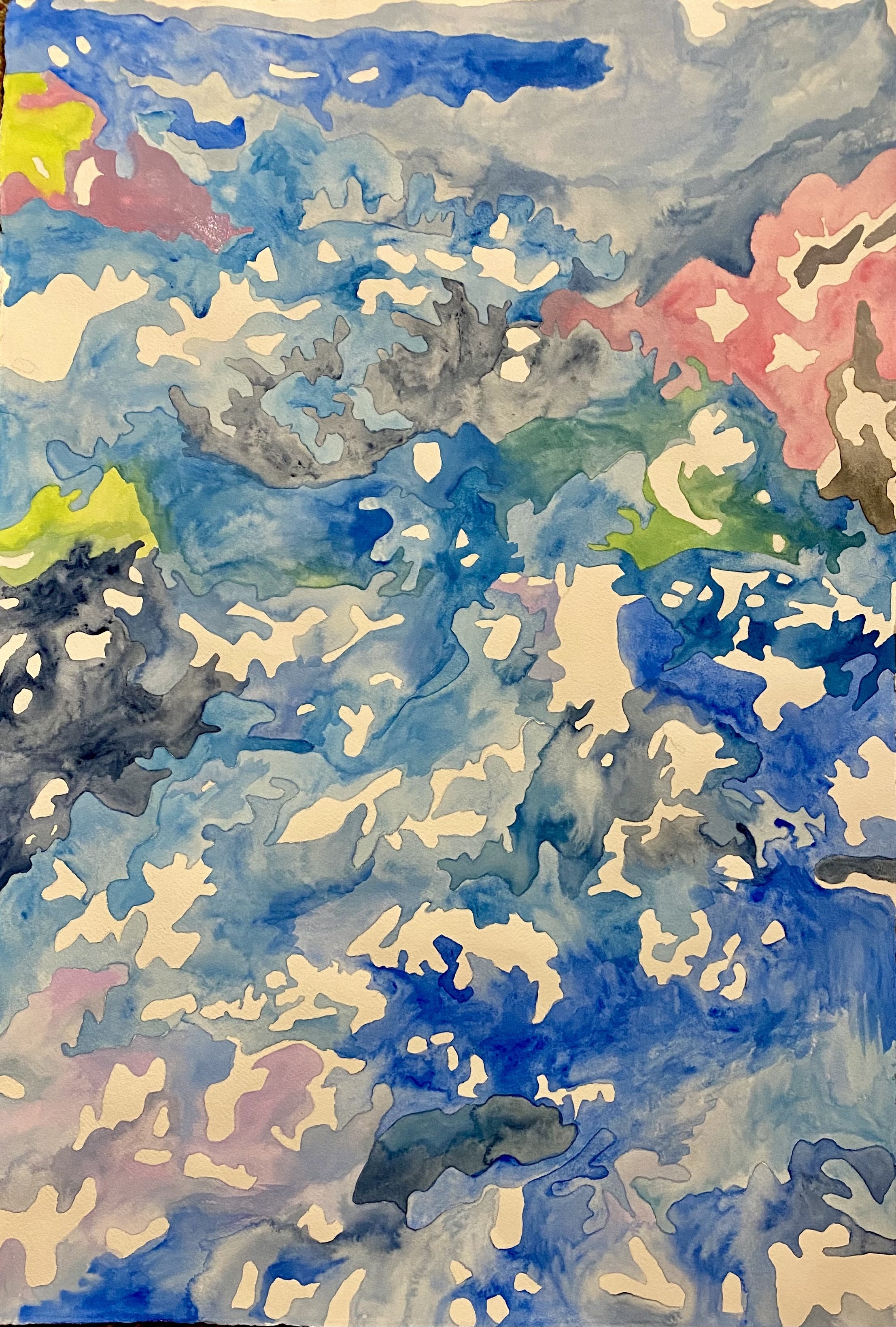 Cloud #2 - 53 x 75cm - Kuretake paints on paper - $350
