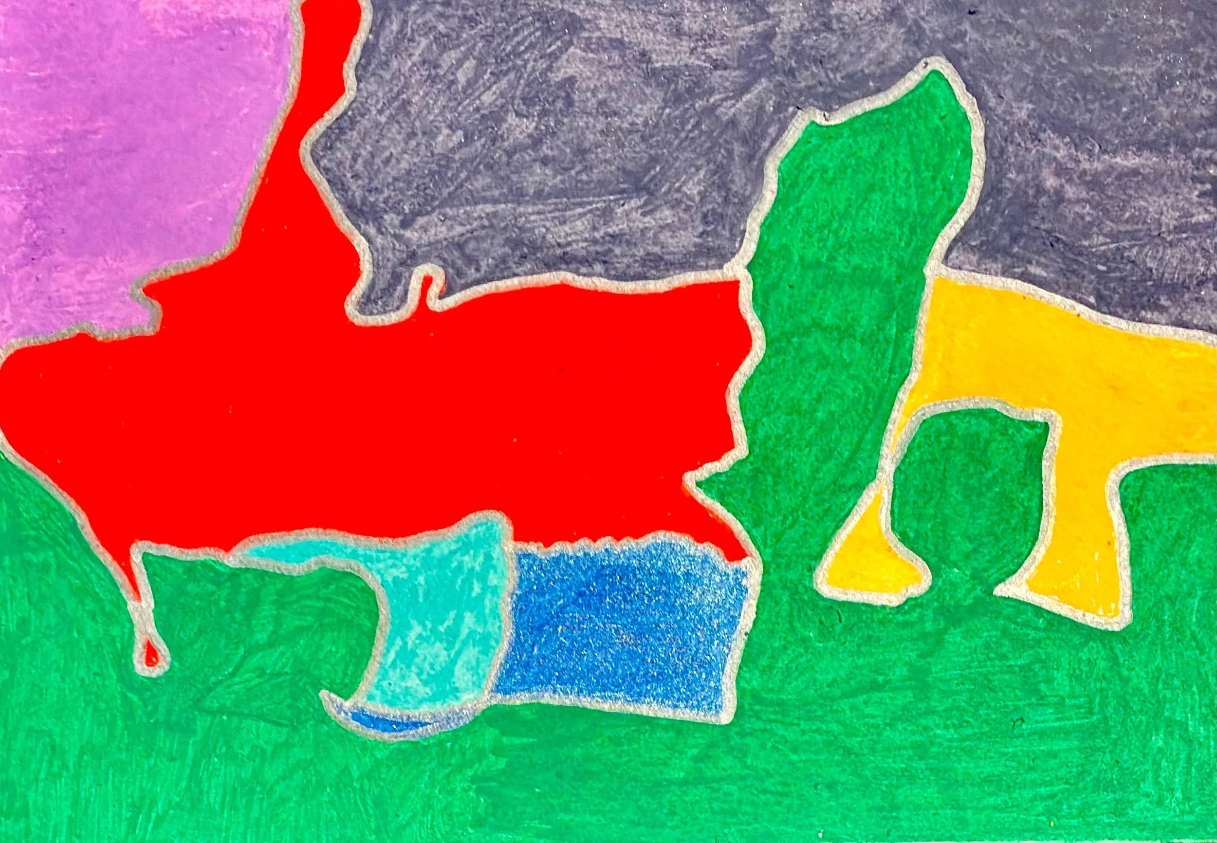 Leaded Light – Acrylic pen – 148 × 210 mm – Sold