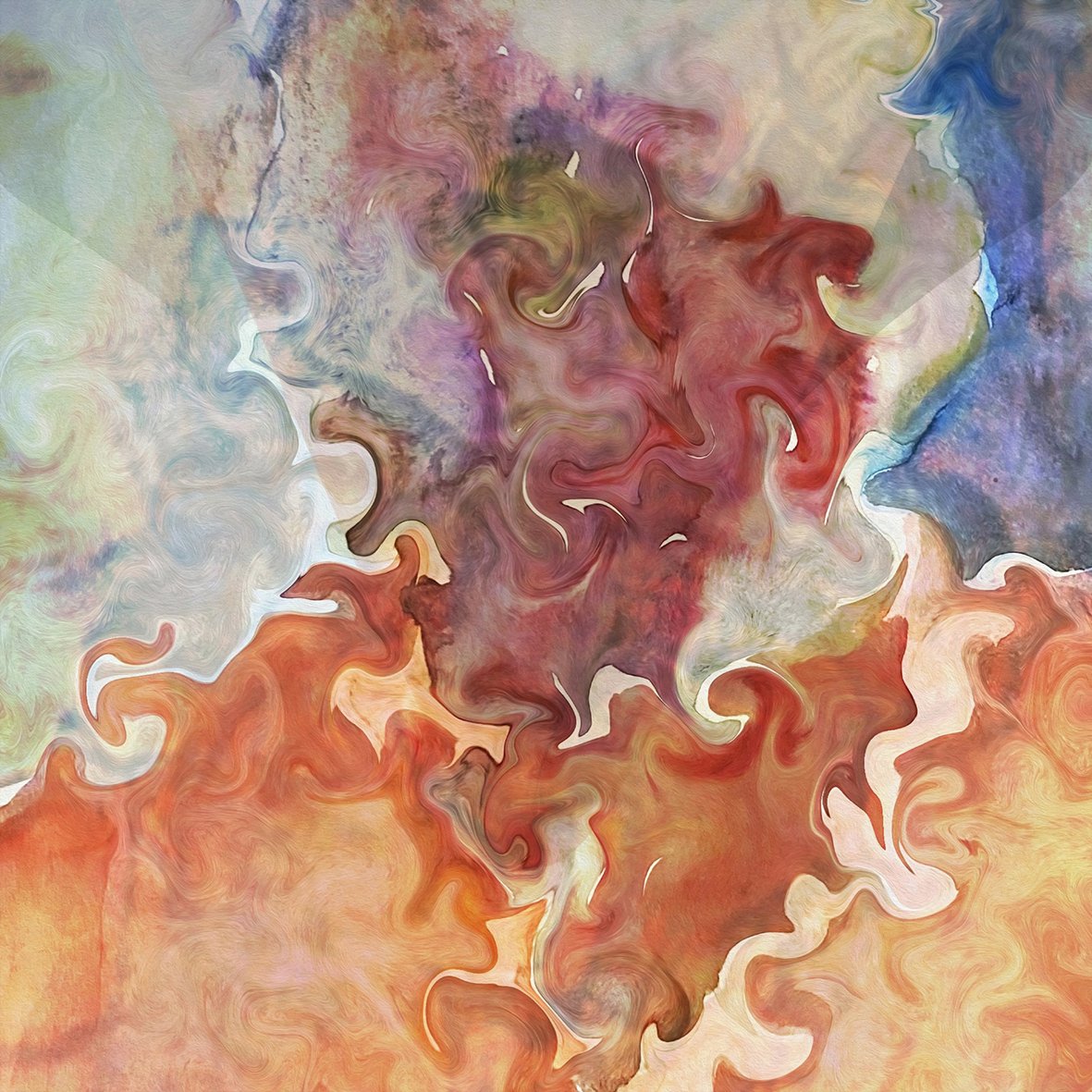 "Swirly Peter" Printed Silk 90cm x 90cm