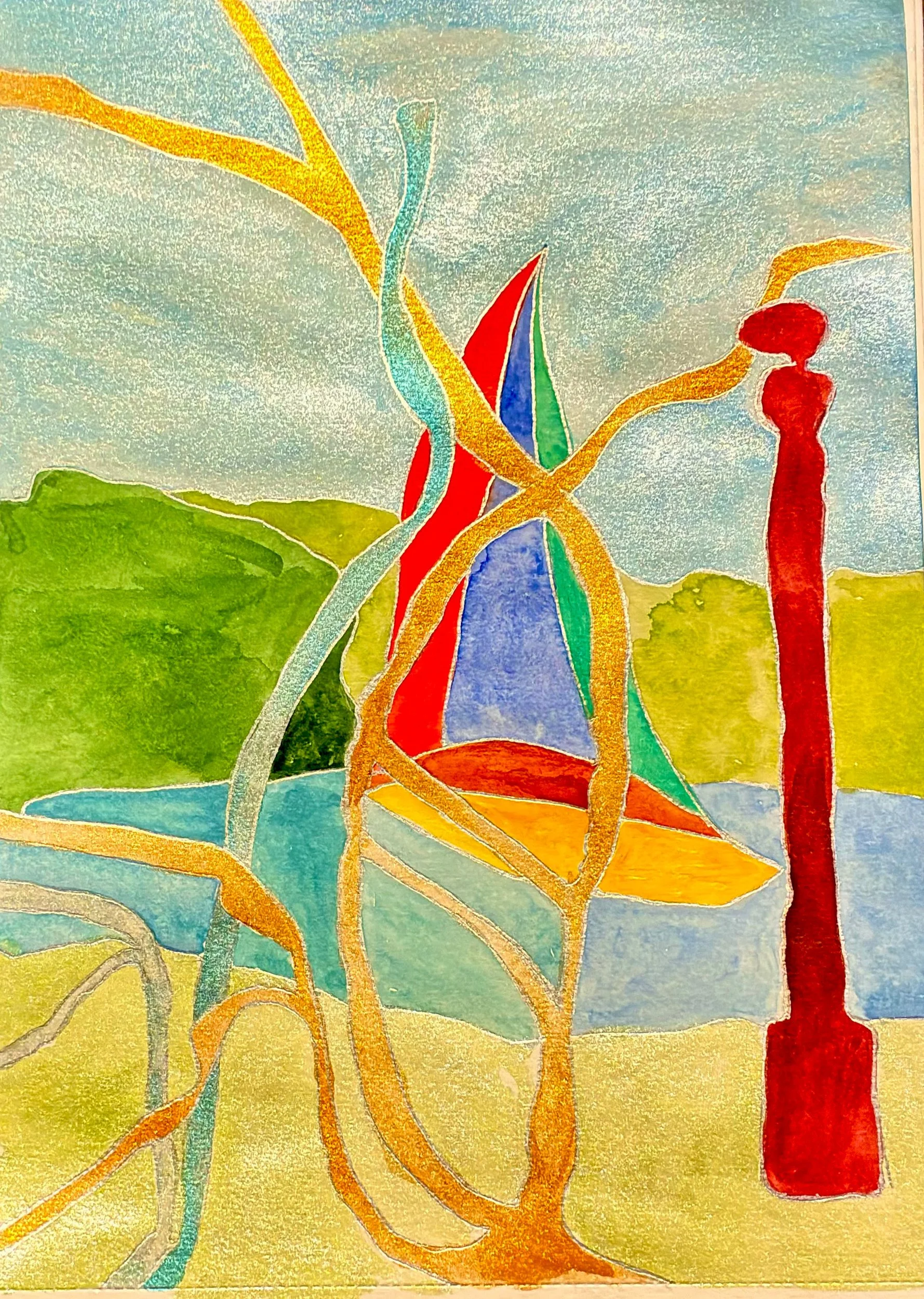 Harbour Magic – Watercolour and pen – 297 × 210 mm