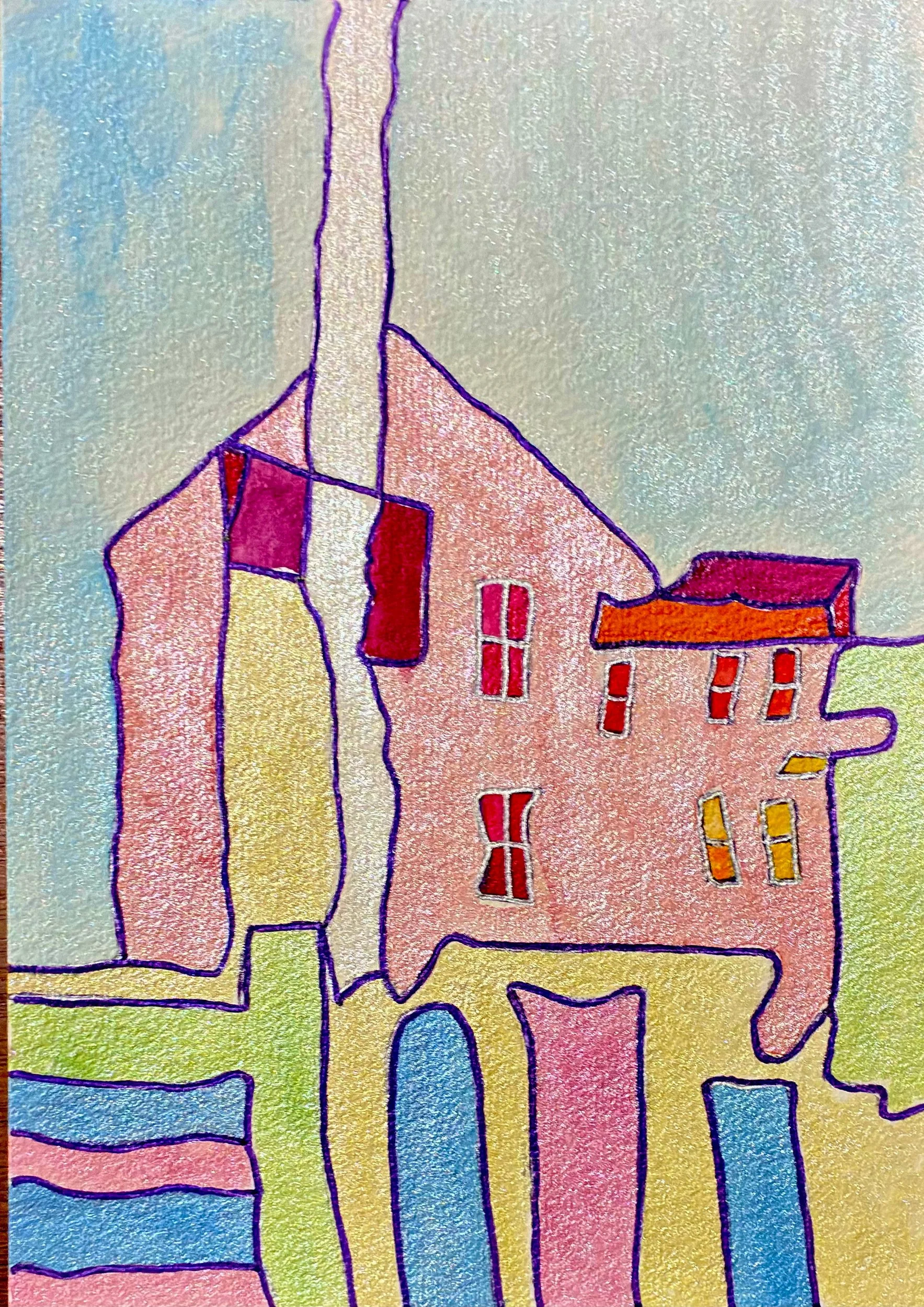 From the Macleay Steps – Watercolour and pen – 210 × 148 mm