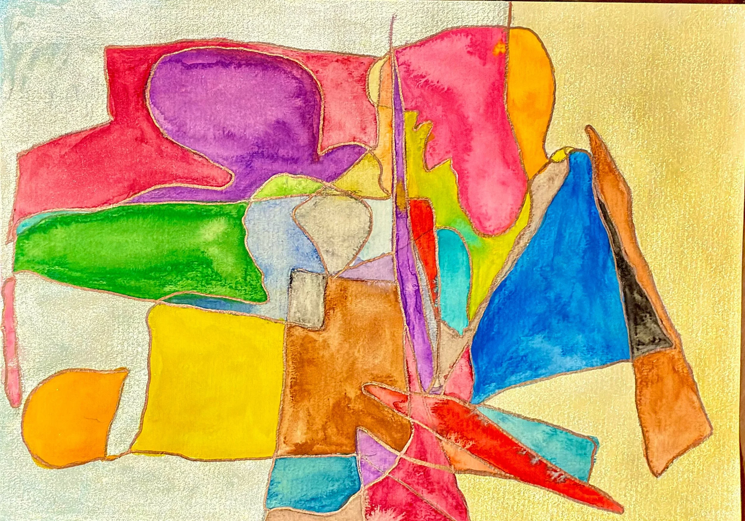Boys at the Wharf, Elizabeth Bay – Watercolour and pen – 210 × 297 mm