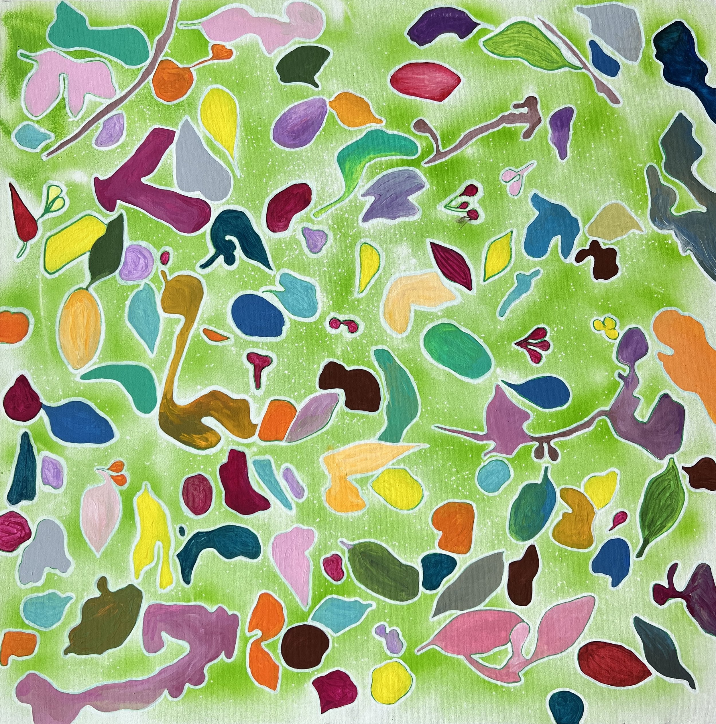 'Microcosm' - 100cm x 100cm - Acrylic on Canvas - $1800