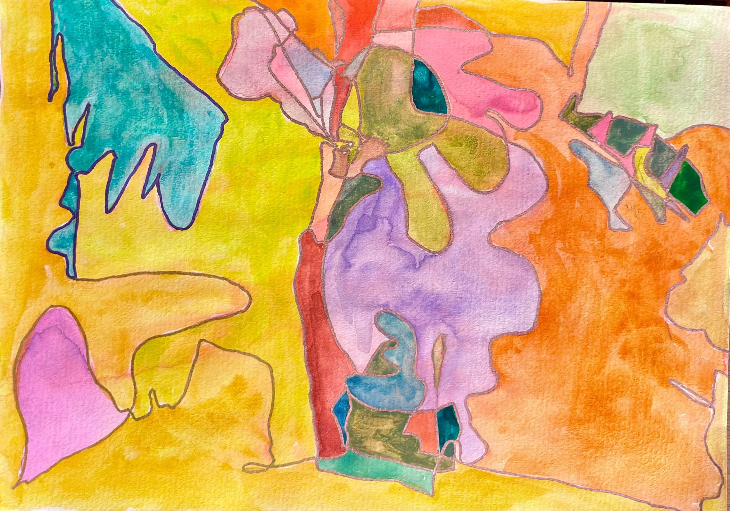 Heat Haze – Watercolour and pen – 210 × 297 mm