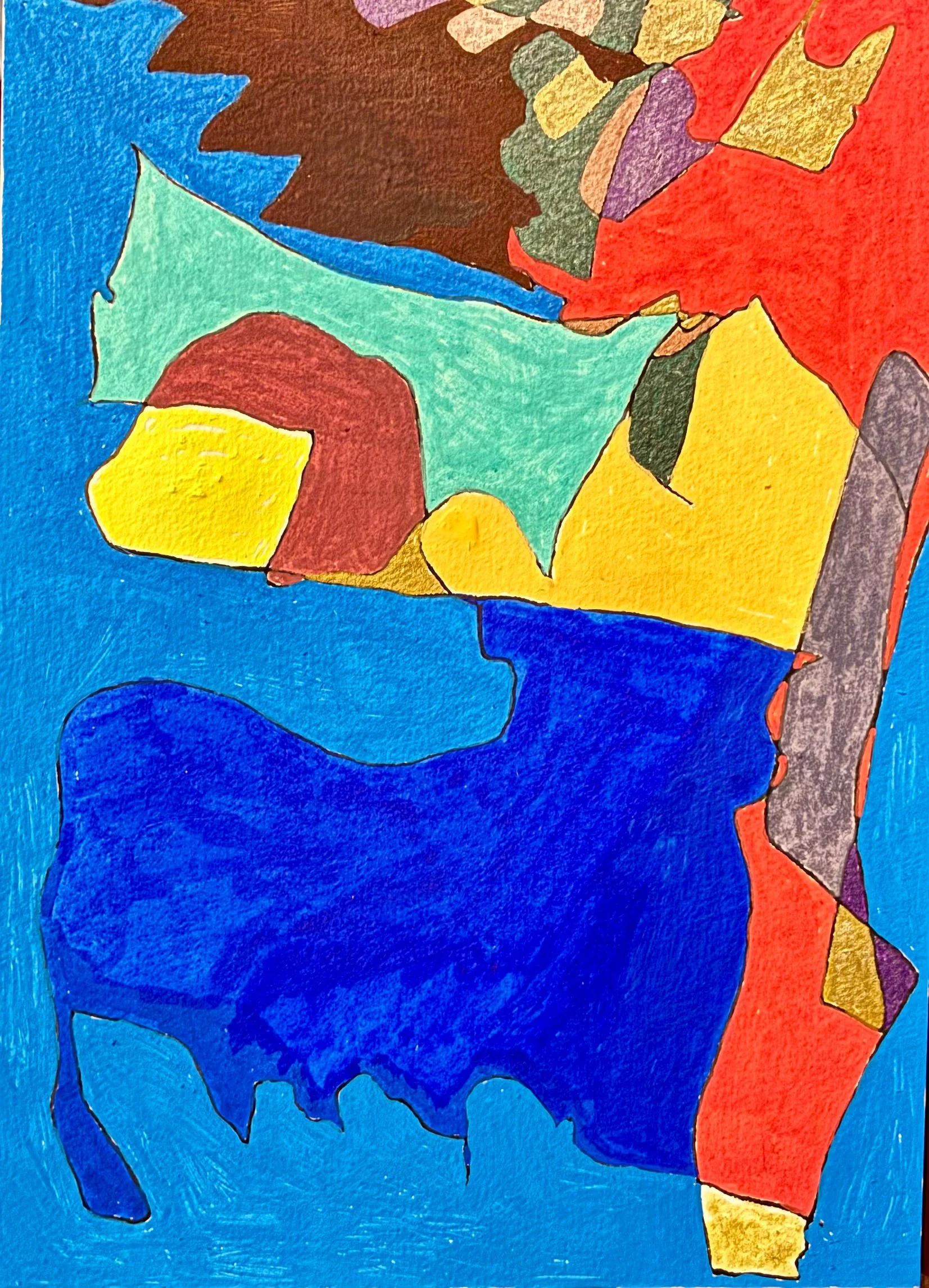 The Blue Taurus – Watercolour and pen – 210 × 148 mm – Sold