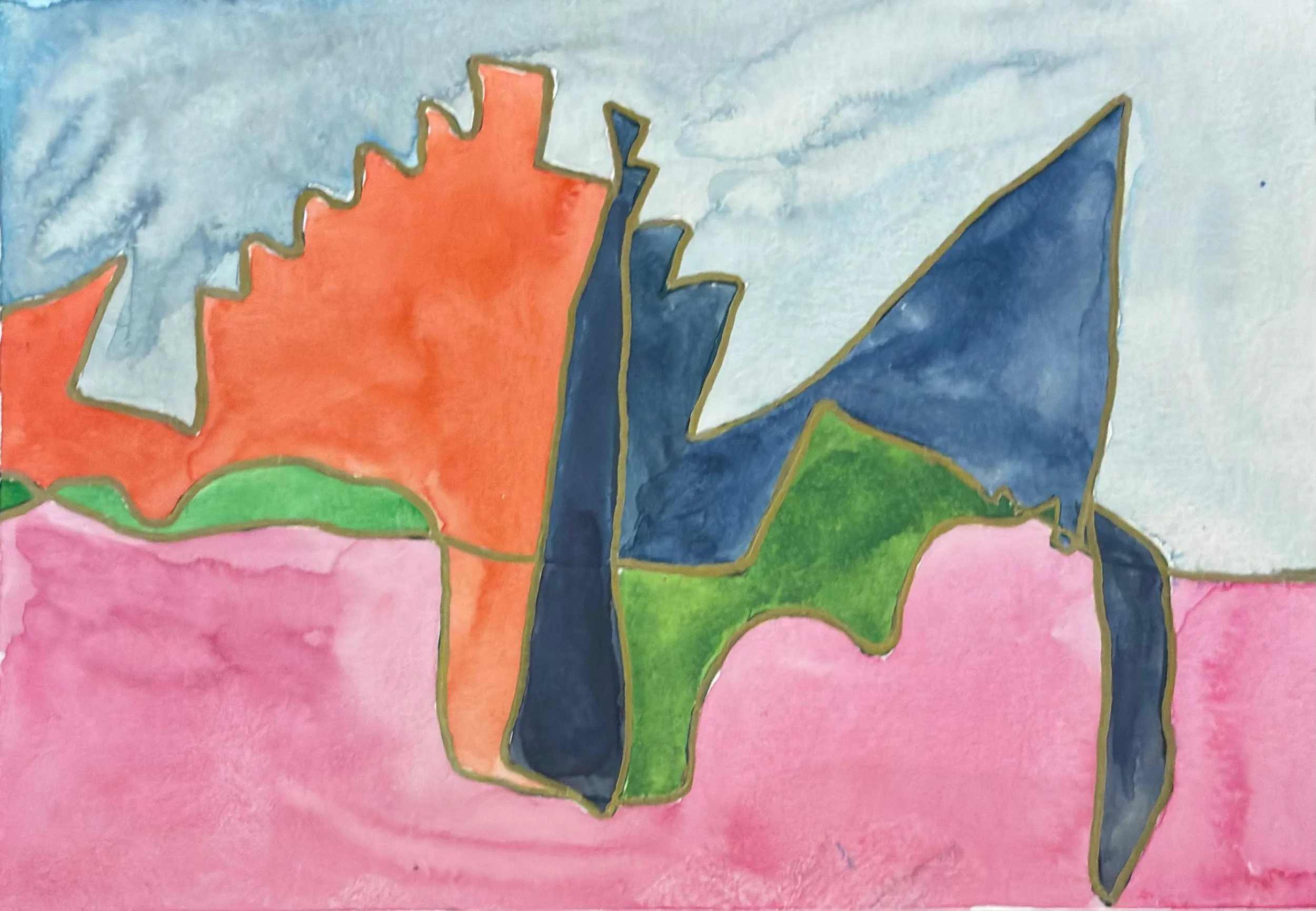 Sydney Redrawn – Watercolour and pen – 148 × 210 mm