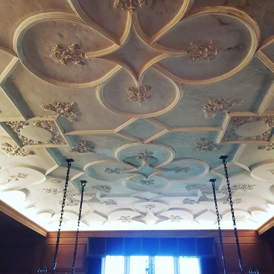 #edwin lutyens #ceiling #decorativeplasterwork #Restoration #strapwork  #finishing  A Edwin Lutyens ceiling that we ate working on repairing some water damage and some movement cracking.