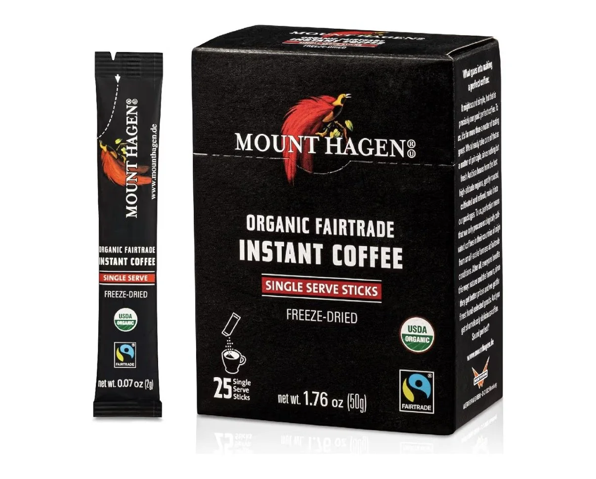 Mount Hagen 25 Count Single Serve Instant Coffee