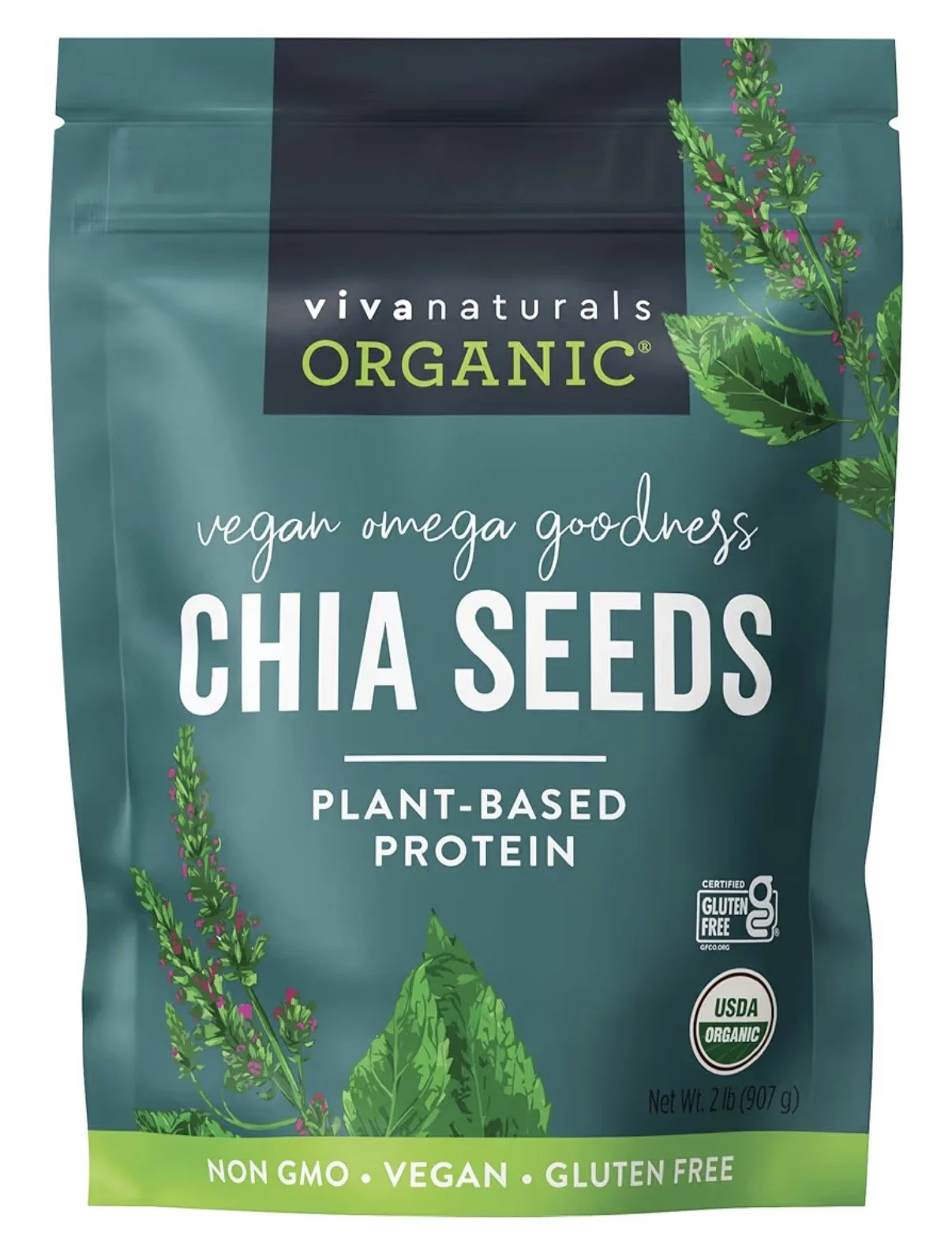 Viva Naturals Organic Chia Seeds (32oz)