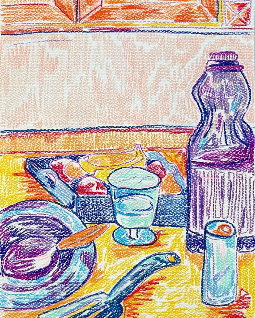 Budapest Kitchen II, January 2024

Number two in a three part series.

I love the ability of still life to transport you to a time or a place. A drawing providing more feeling than a photo.

In some ways it feels somewhat contradictory calling it 'st
