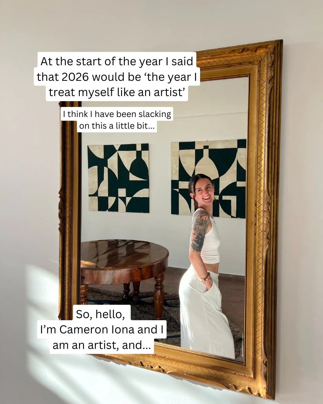 What actually is an artist?⁠
⁠
I started the year saying "2026 is the year I take myself seriously as an artist"...⁠ and as Sunday is my birthday, and also June is the 6th month of the year I wanted to do a little check in.⁠
⁠
Why does it f