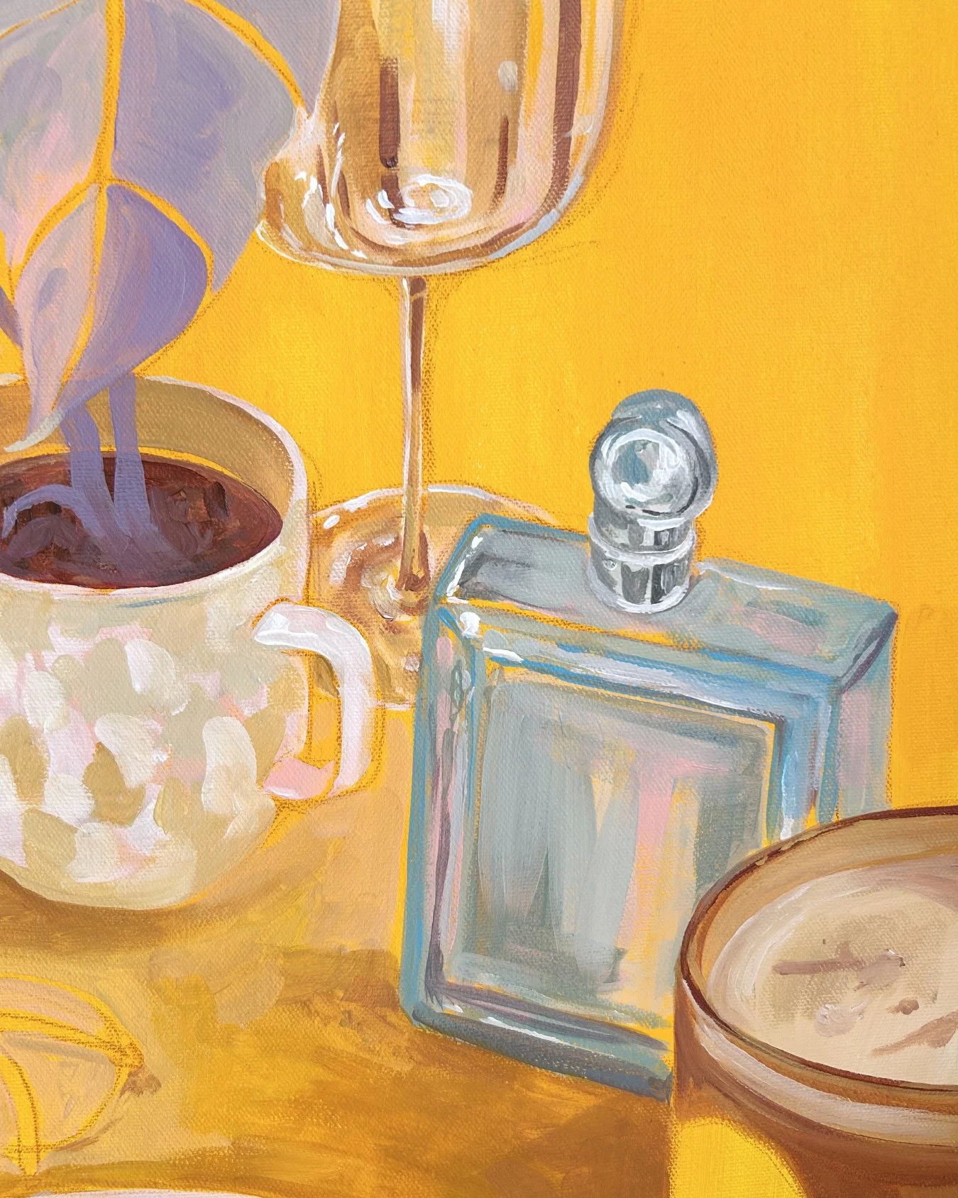 This piece was a huge test for me - learning to pay attention and look at how light flows, bounces and sits across different glass or shiny objects.⁠
⁠
Learning all about reflection.⁠
Learning to slow down and pay attention.⁠
⁠
It's amazing how takin