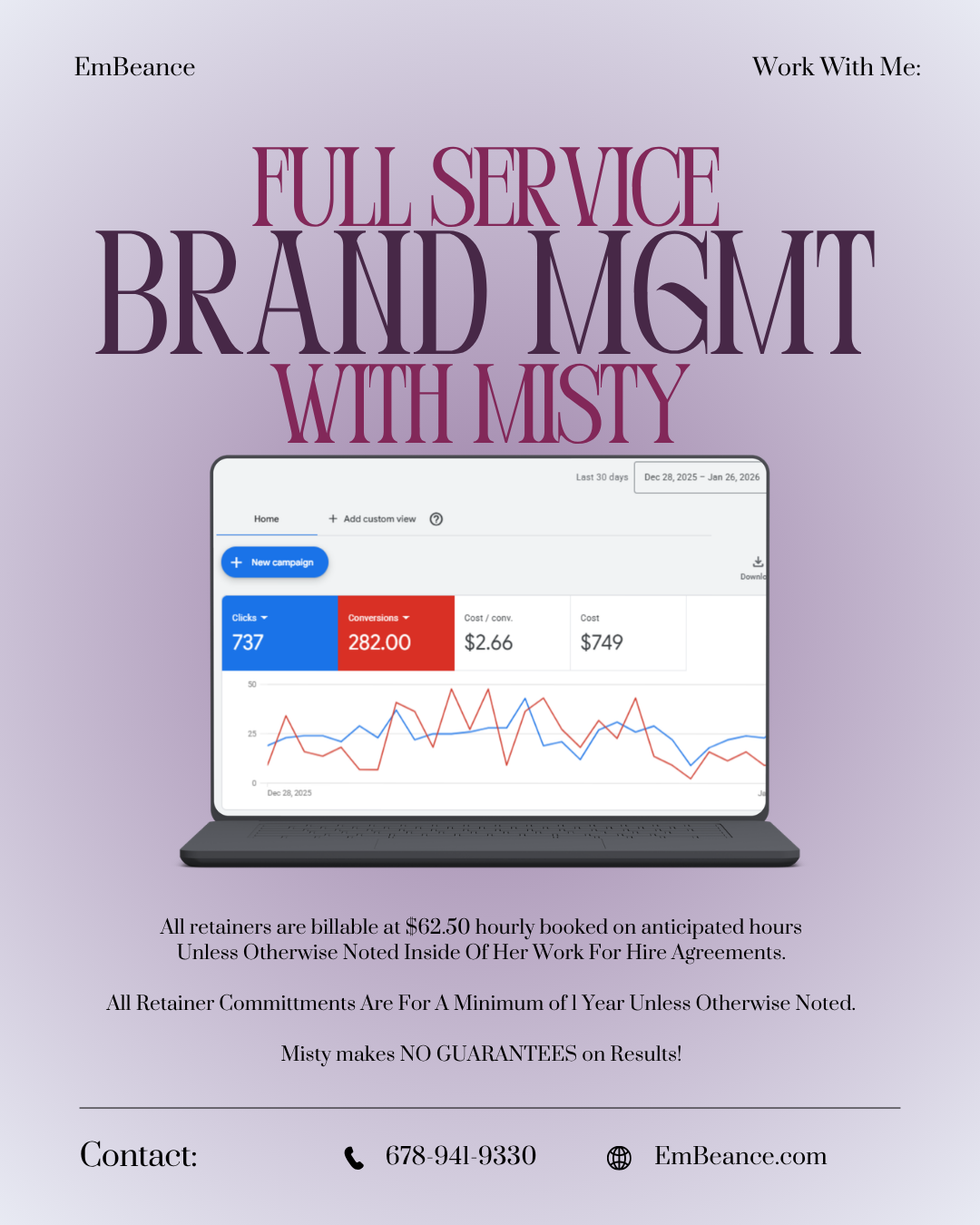 Image of Purple Gradient Full Service Brand Management and Google Ads Management with Misty Burrell