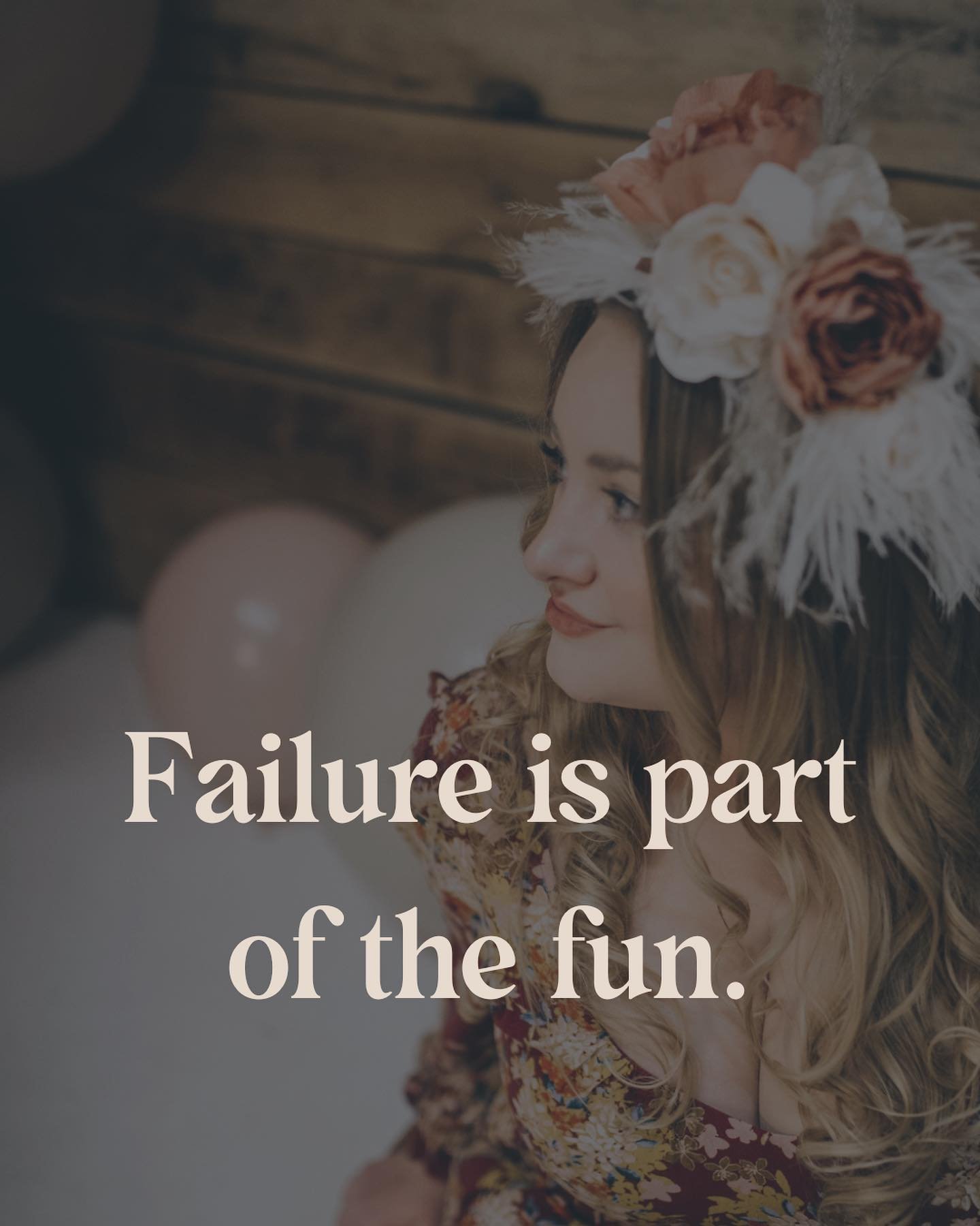 Ok but hear me out&mdash;what if instead of being SO afraid failing, wasting your time, or falling on your face that you never get started&hellip;

&hellip;you just got started, accepting fully that you may indeed &ldquo;fail&rdquo; the first time?

