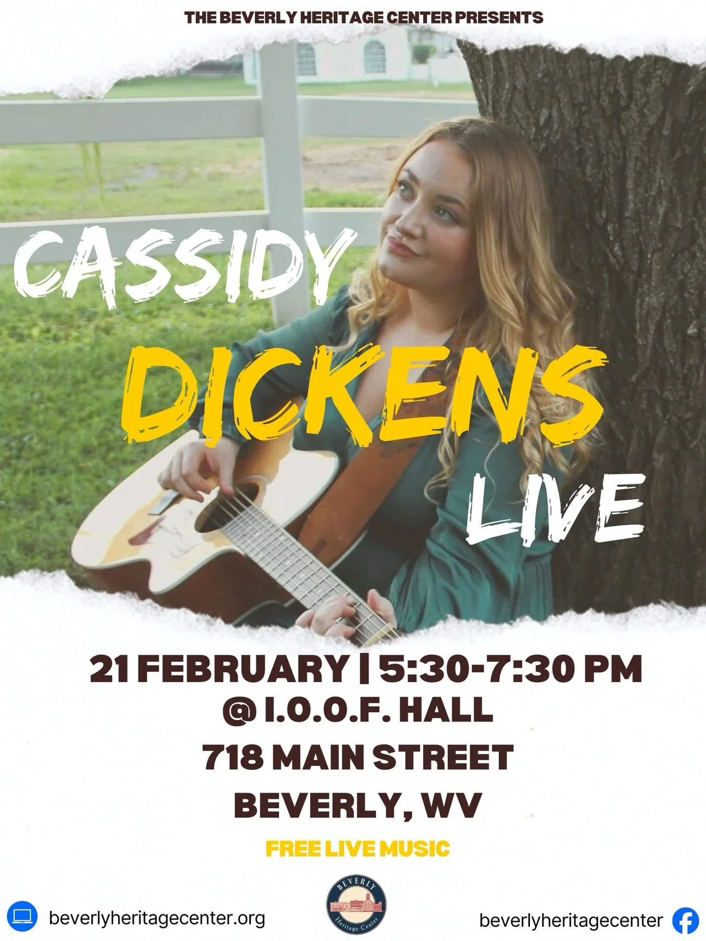 Tonight! Join me for a cozy evening of live music in the lodge with @beverlyheritage.

🎶 5:30 pm
📍 Beverly IOOF Great Hall 

Hope to see you there!