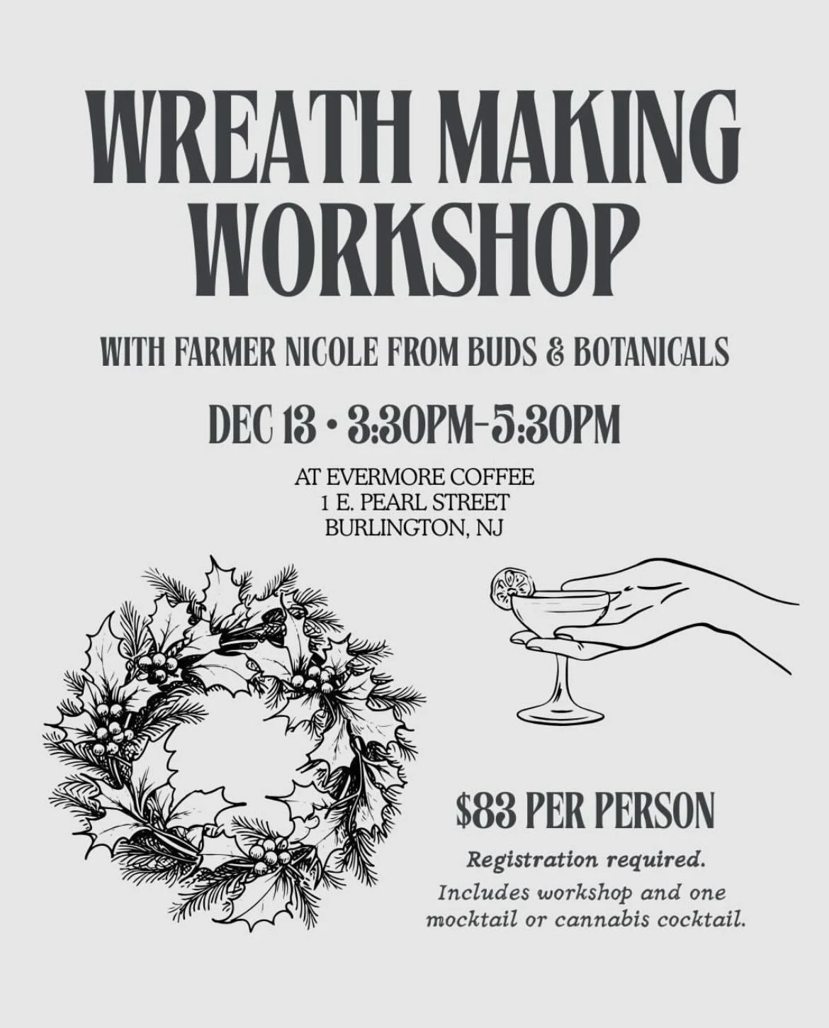 Join us for an evening of holiday cheer, handcrafted specialty drinks, and even learn a few tricks of the trade! 🌲 

We had an amazing turnout at our last @evermorecoffeeroasters workshop that we decided to do it again! This makes a fun date night, 