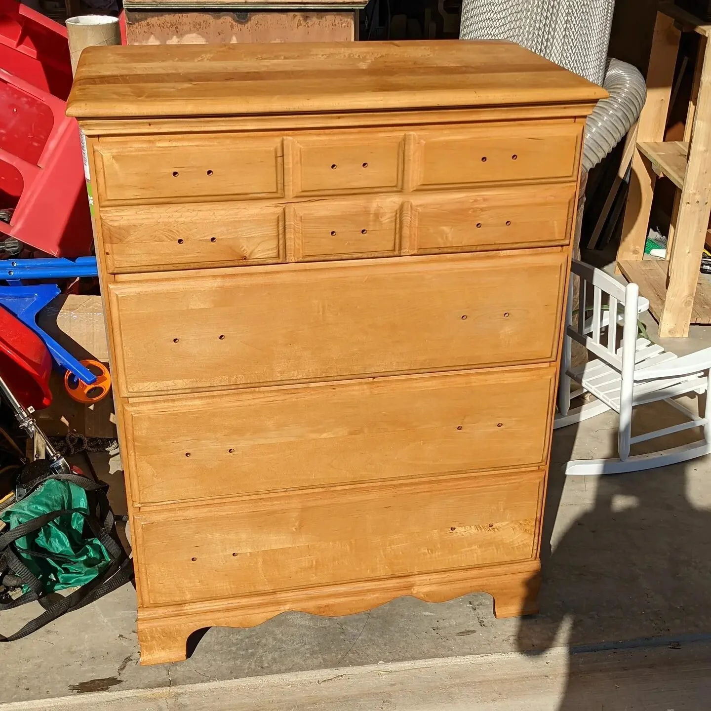Dresser refinished.  Looks pretty nice