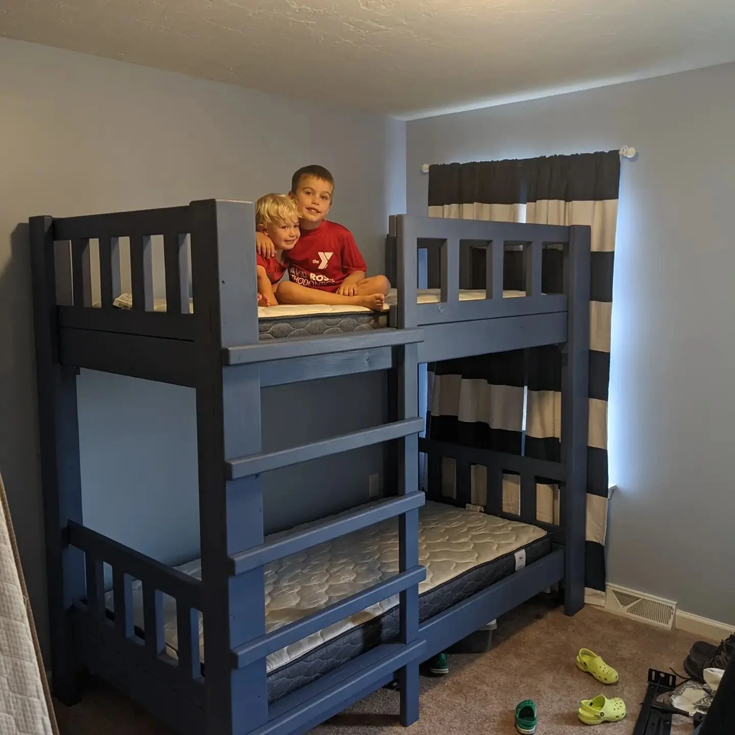 Bunk beds completed for some very happy kids