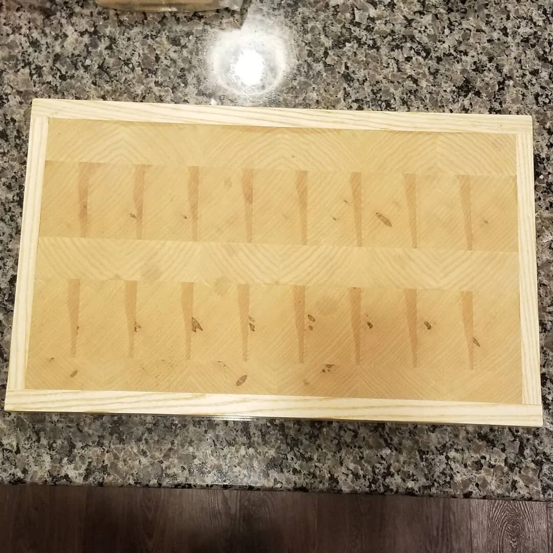 White ash cutting board, 18 x 11 x 1
