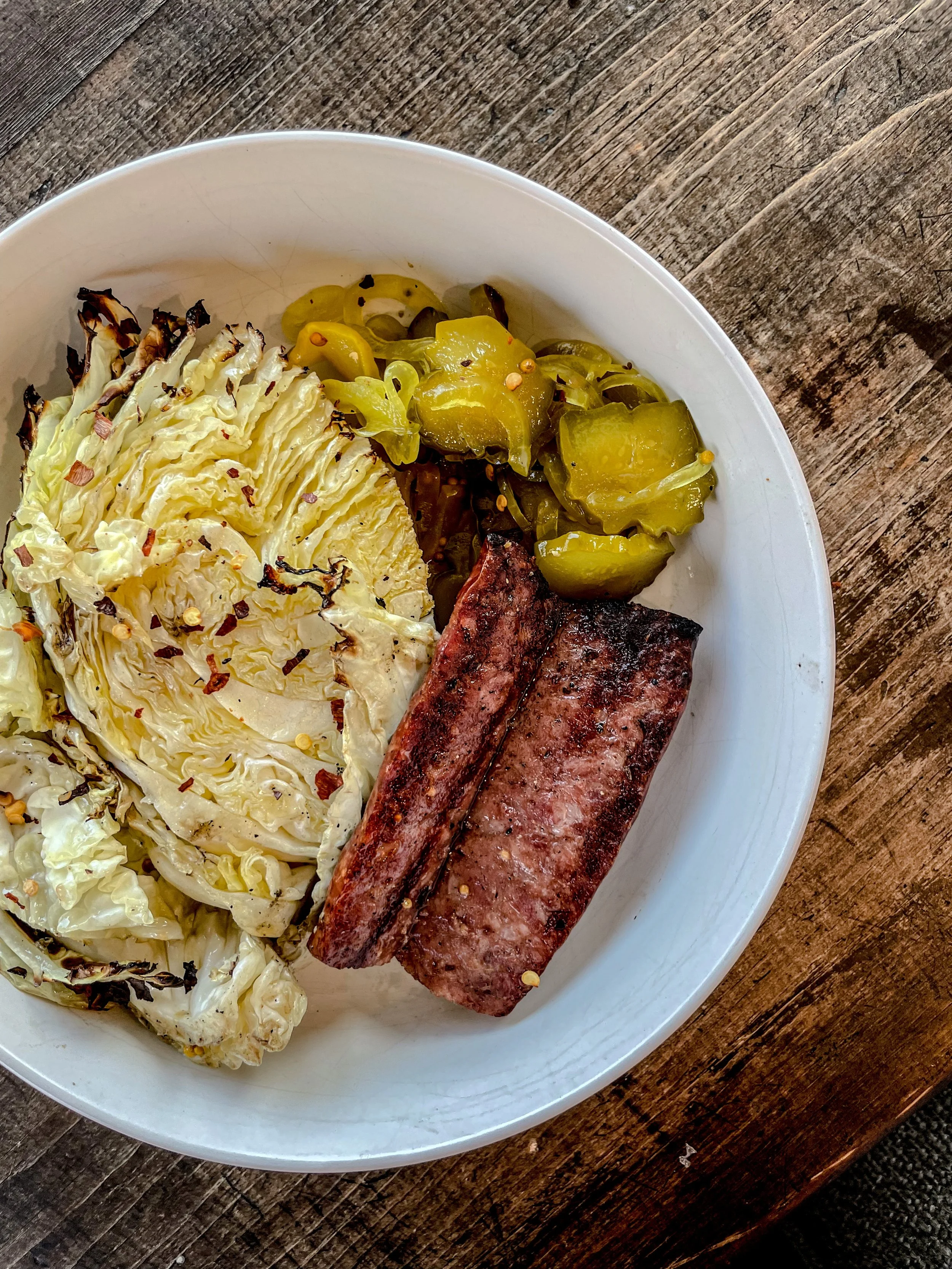 Grilled Cabbage with Kielbasa — thunderduck farm