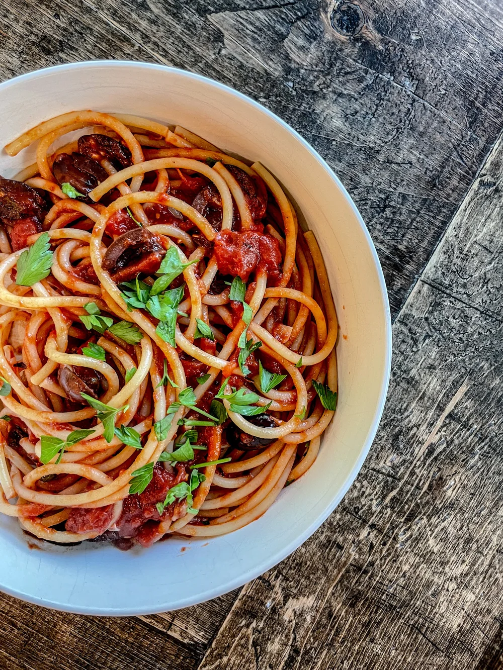 Bucatini Puttanesca — thunderduck farm