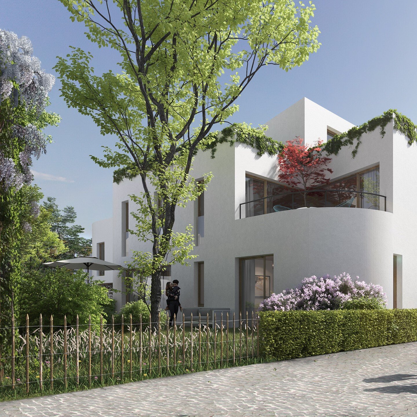 &quot; UN JARDIN EN VILLE &quot; 
Vue rue du Square Coghen. 
Projet d&eacute;velopp&eacute; par GALIKA HUMAN ESTATE @acgaletic 

Commercialis&eacute; par @victoire_realestate &amp; @lecobel_vaneau_realestate 
#immobilierneuf #uccle #coghen #galika