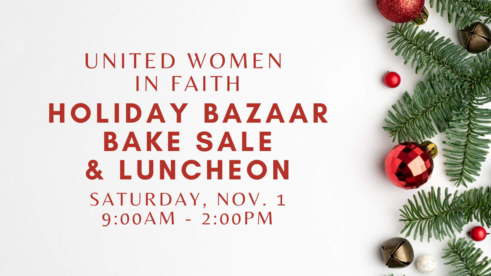 United Women in Faith Holiday Bazaar