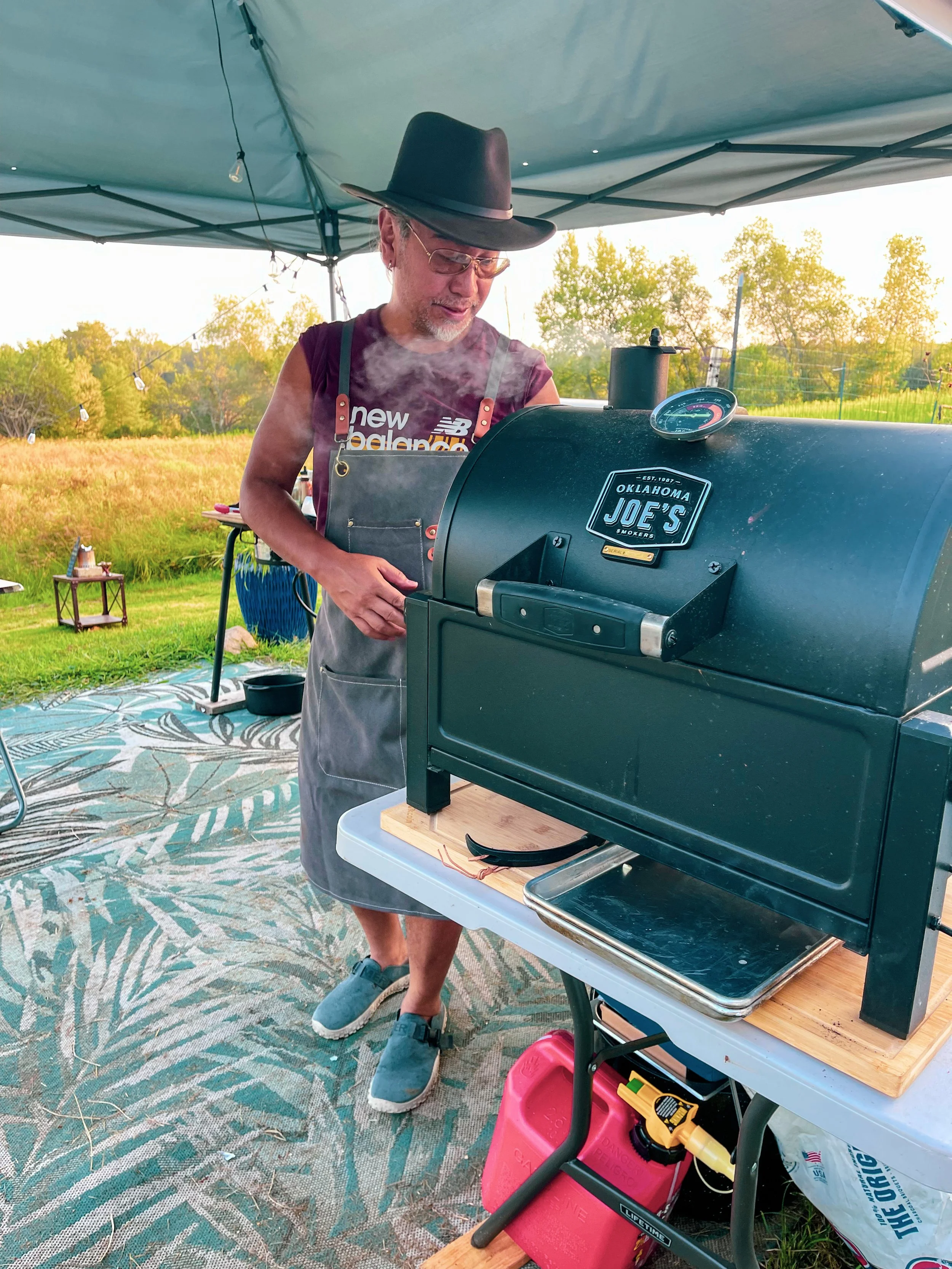 Allan Cooking with the SMoker Summer Grillin Event Basecamp Brooklyn..JPG