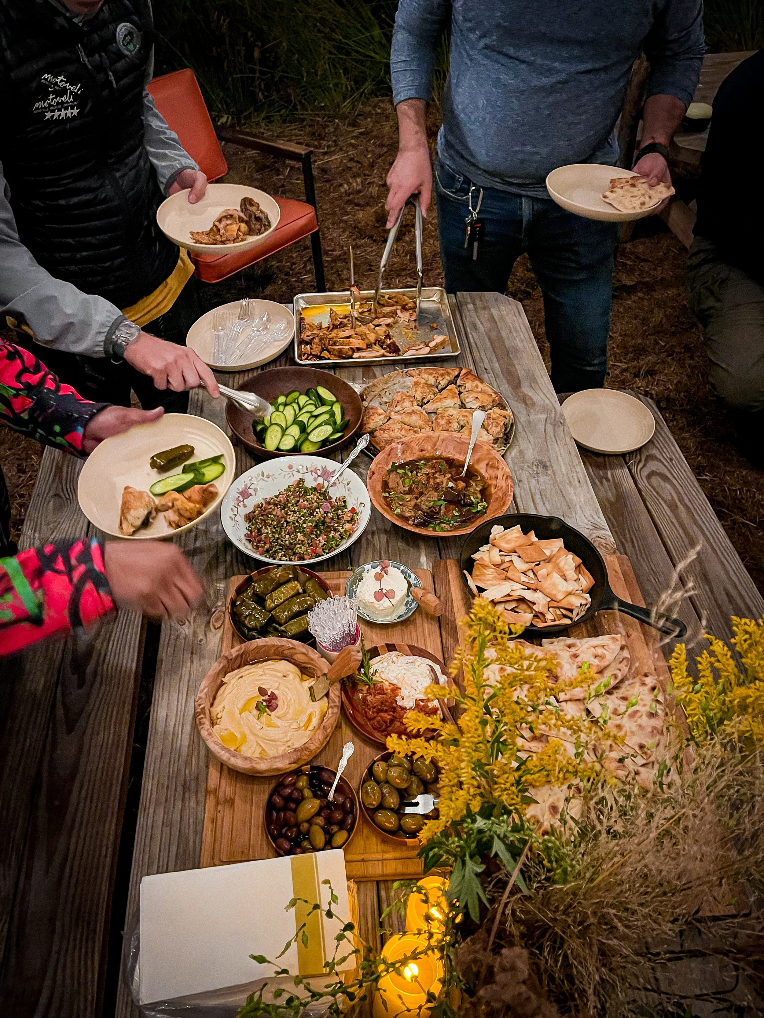 mediterranean tapas spread basecamp brooklyn september camping event mountain cruisin.JPG