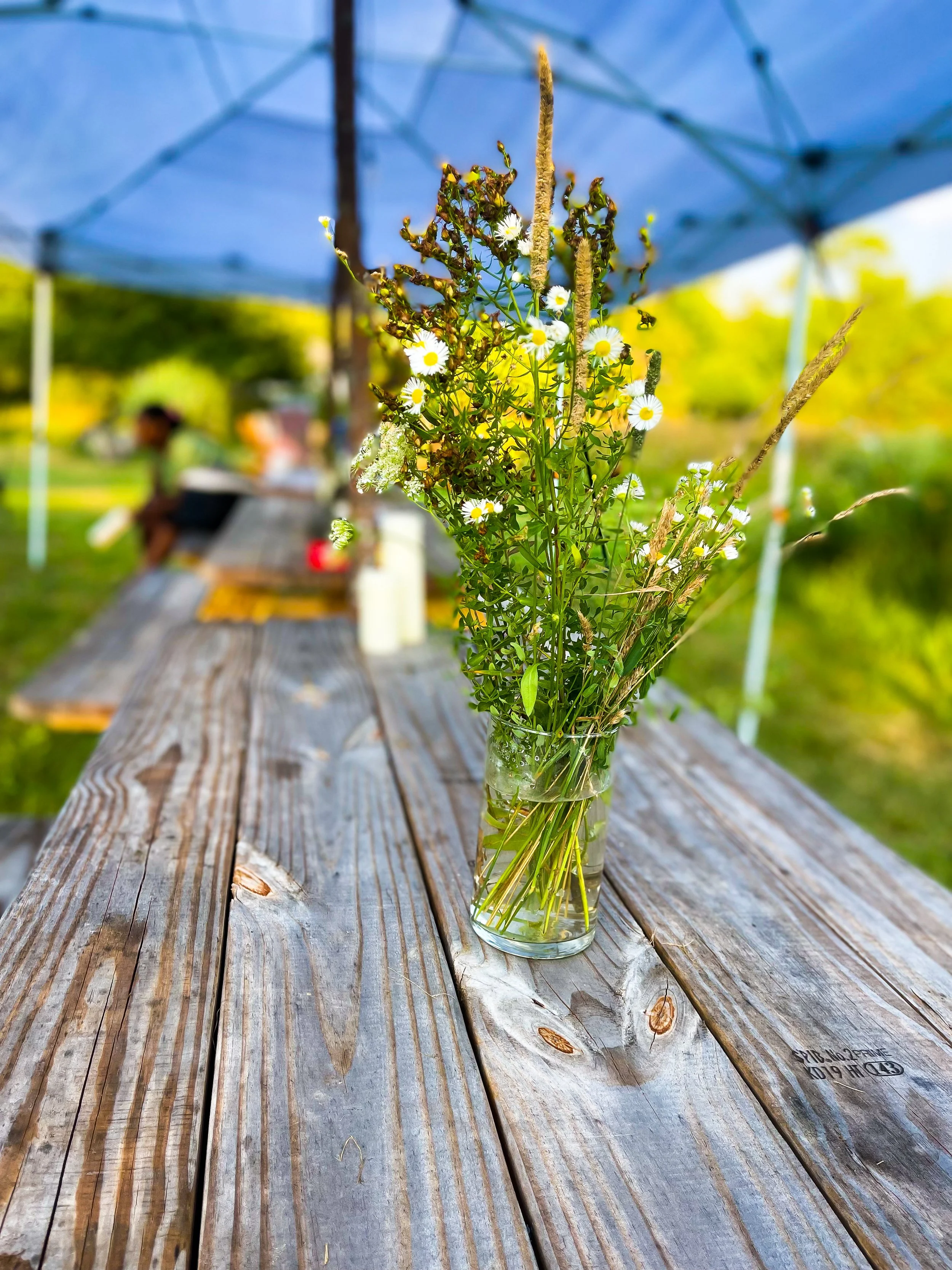 Friday Table Setting Wild Flowers Summer Grillin Event Basecamp Brooklyn..JPG