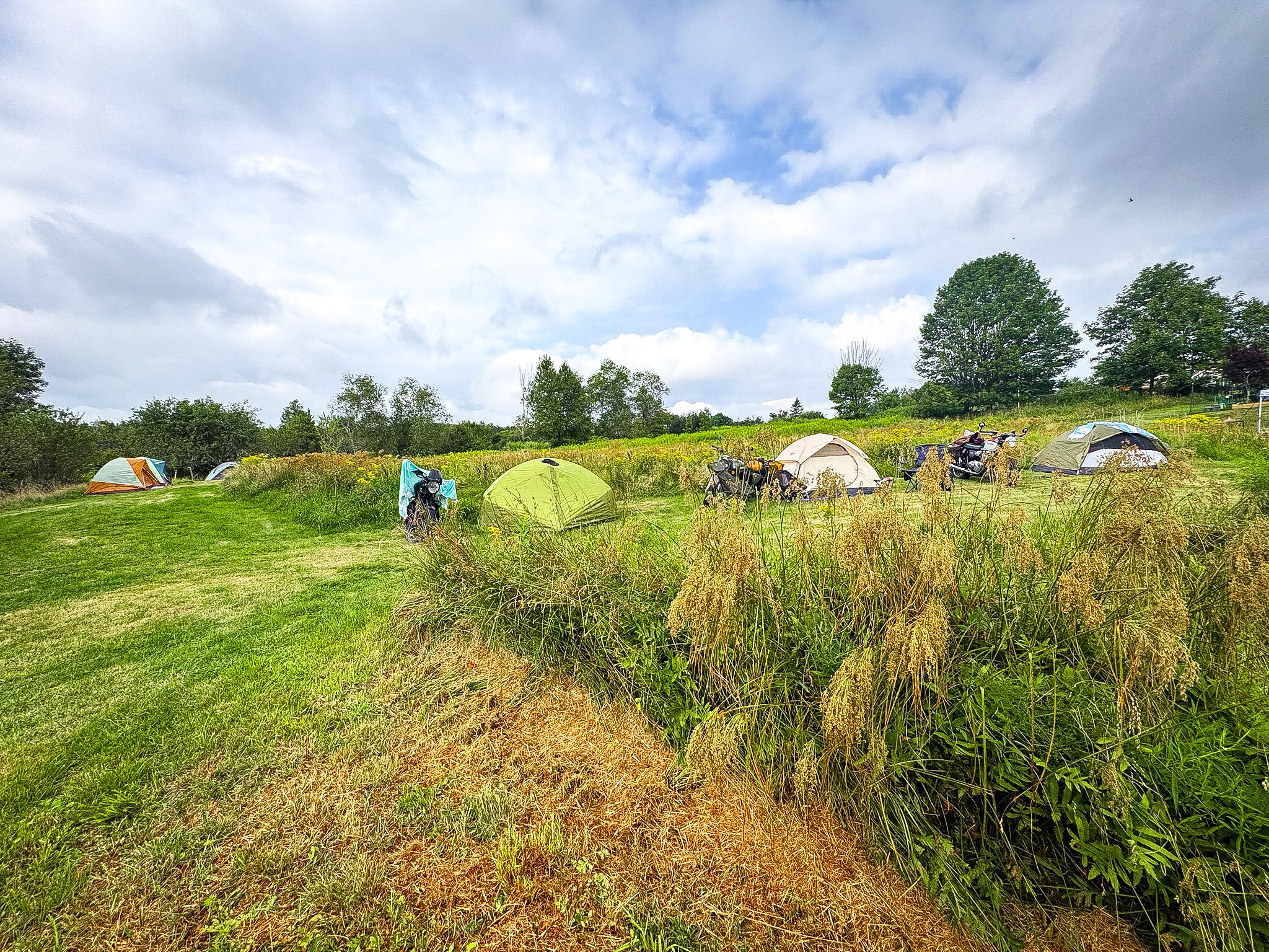 All the tents set up at Summer Grillin Event Basecamp Brooklyn Estates.JPG
