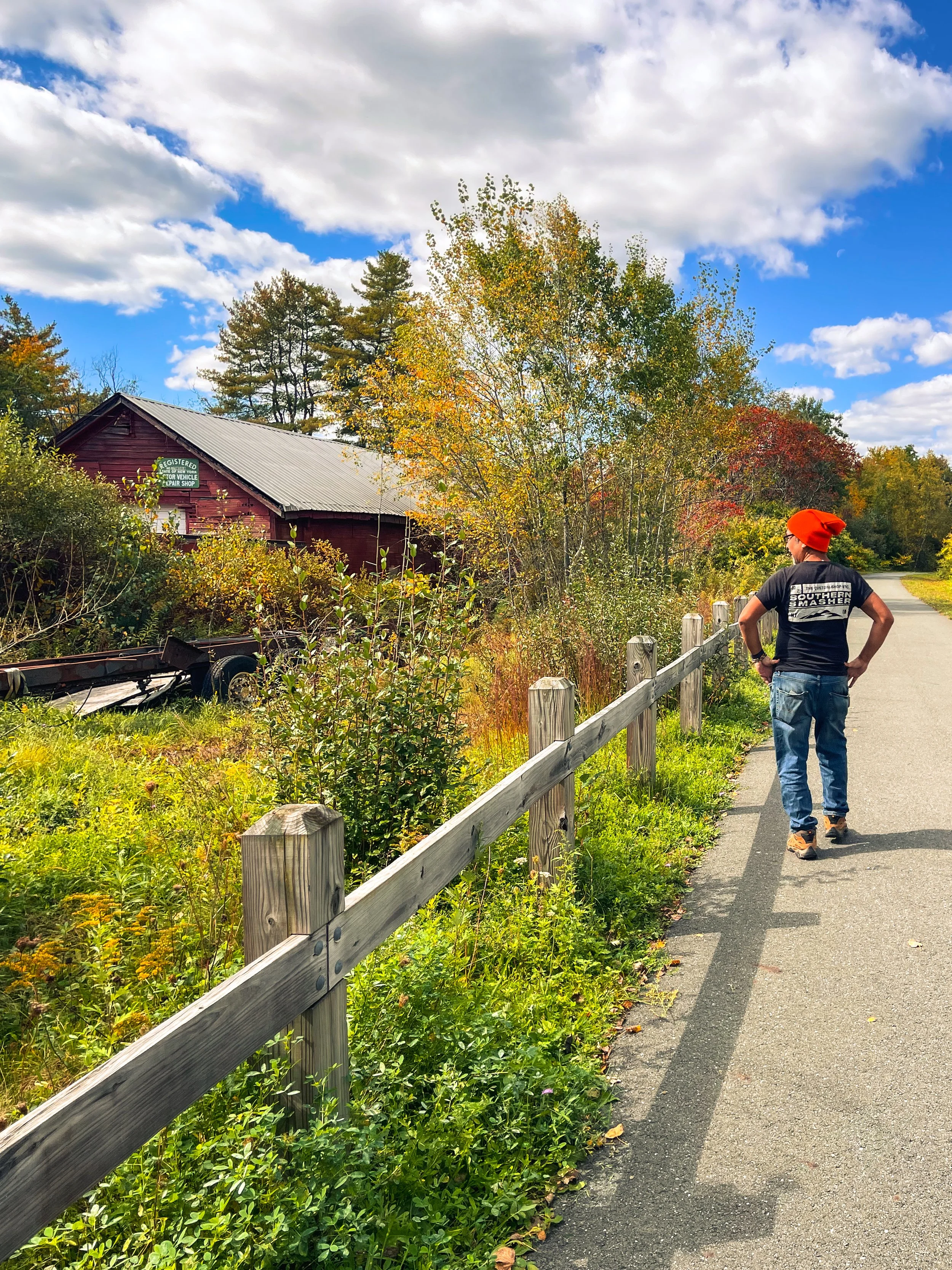 Walking the Hurleyville Rail Trail in Fall FOliage Season.JPG