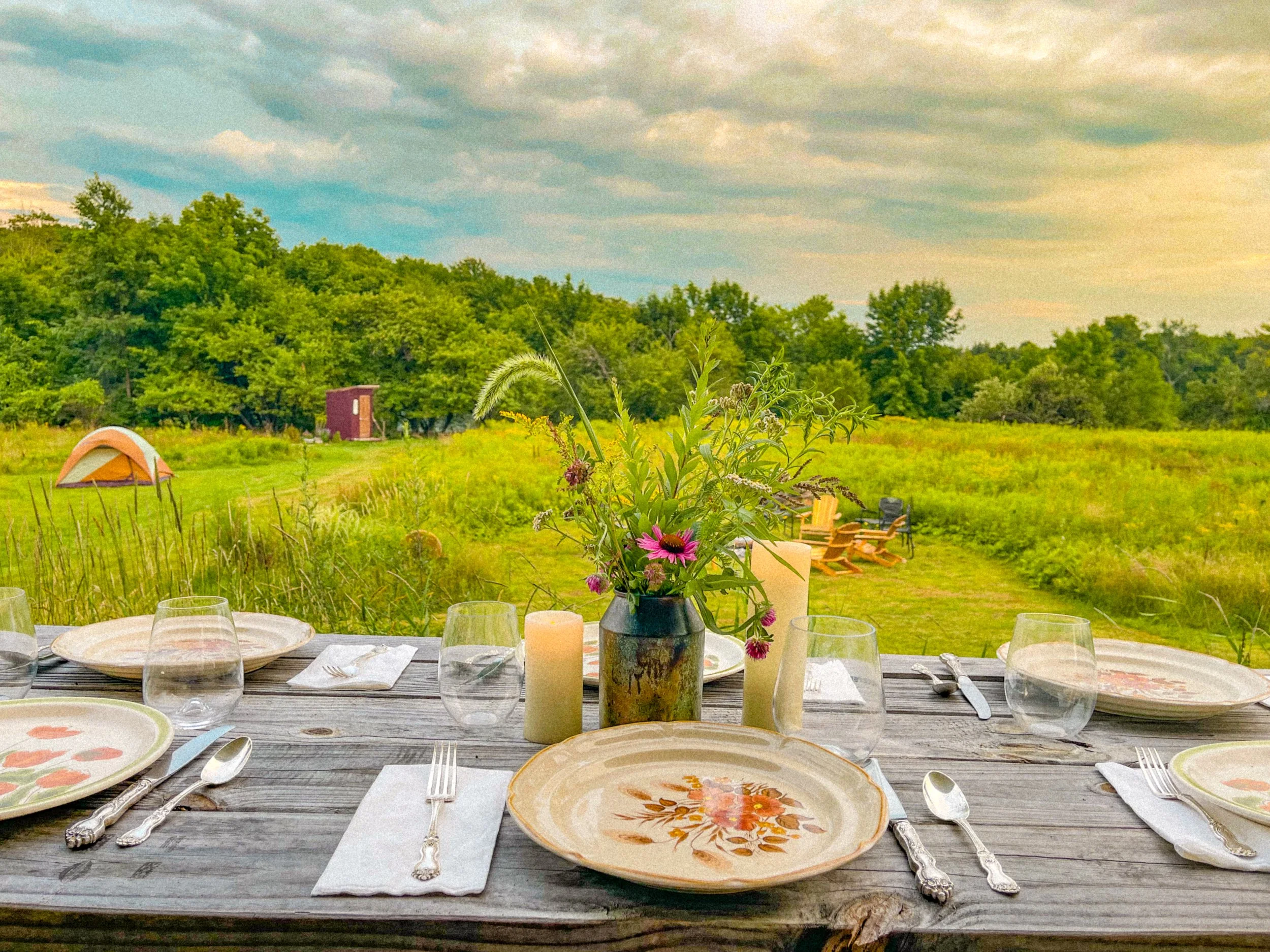 Golden hour on Saturday Night Dinner Summer Grillin 2026.JPG
