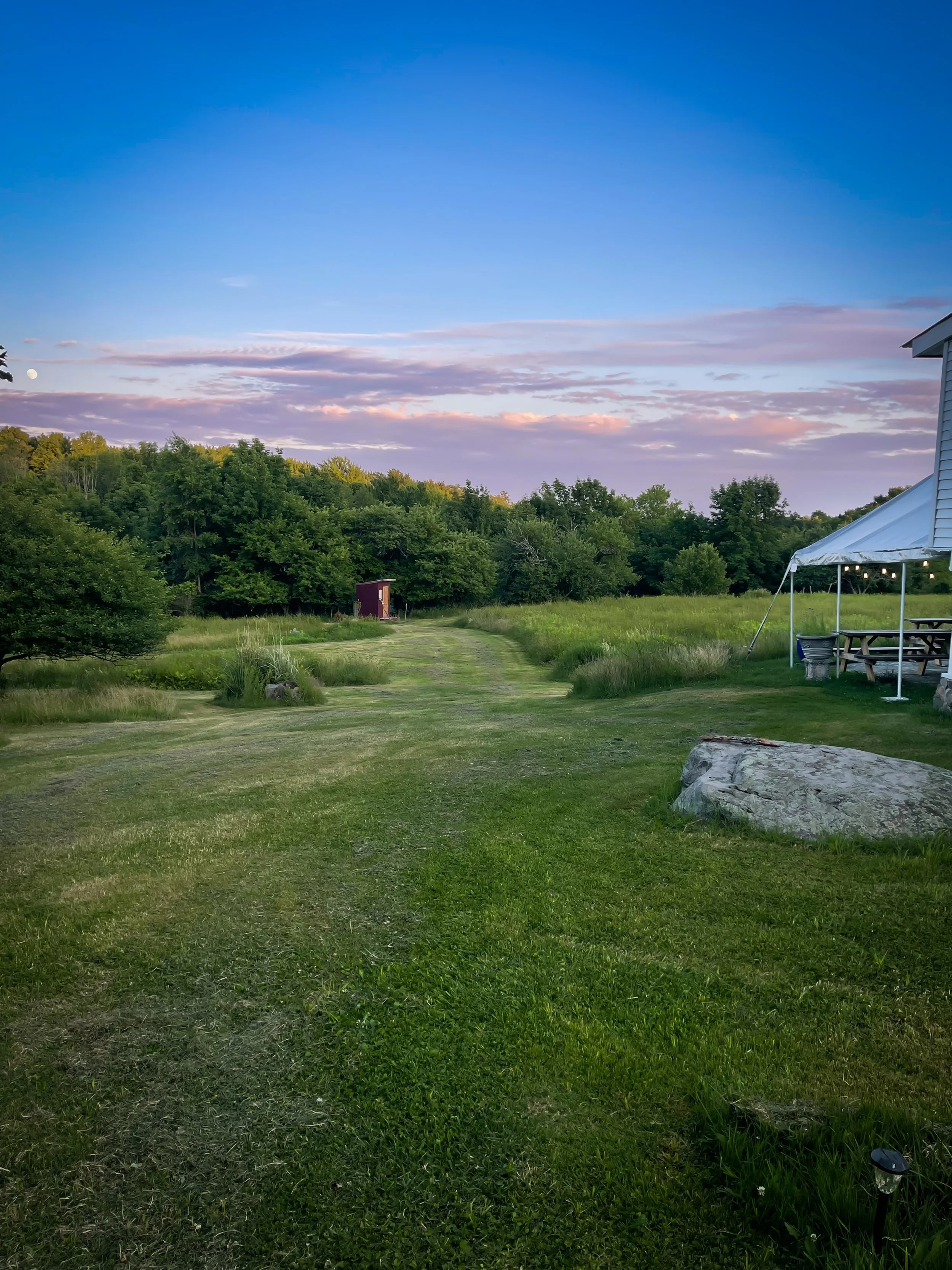 Sunset at Basecamp Brooklyn Estates and the Pavilion.JPG