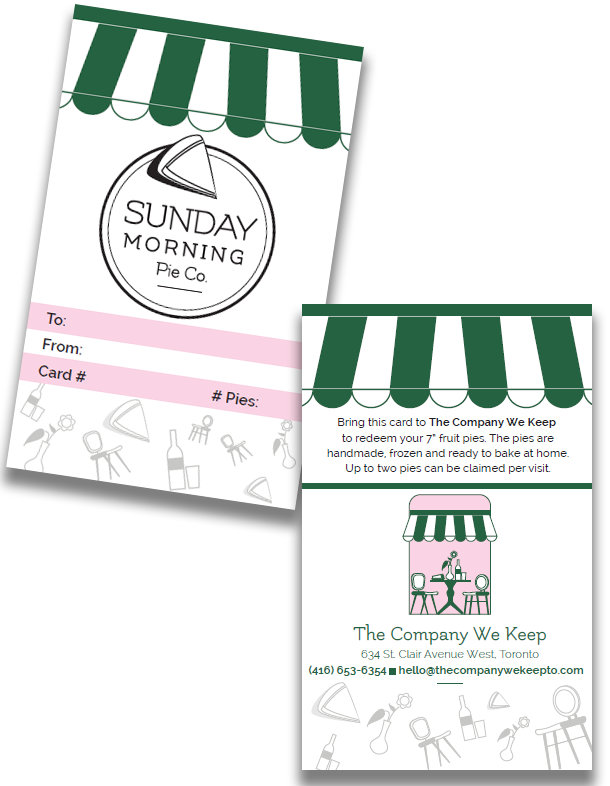 'Let's Commit' Pie Subscription Punch Cards!