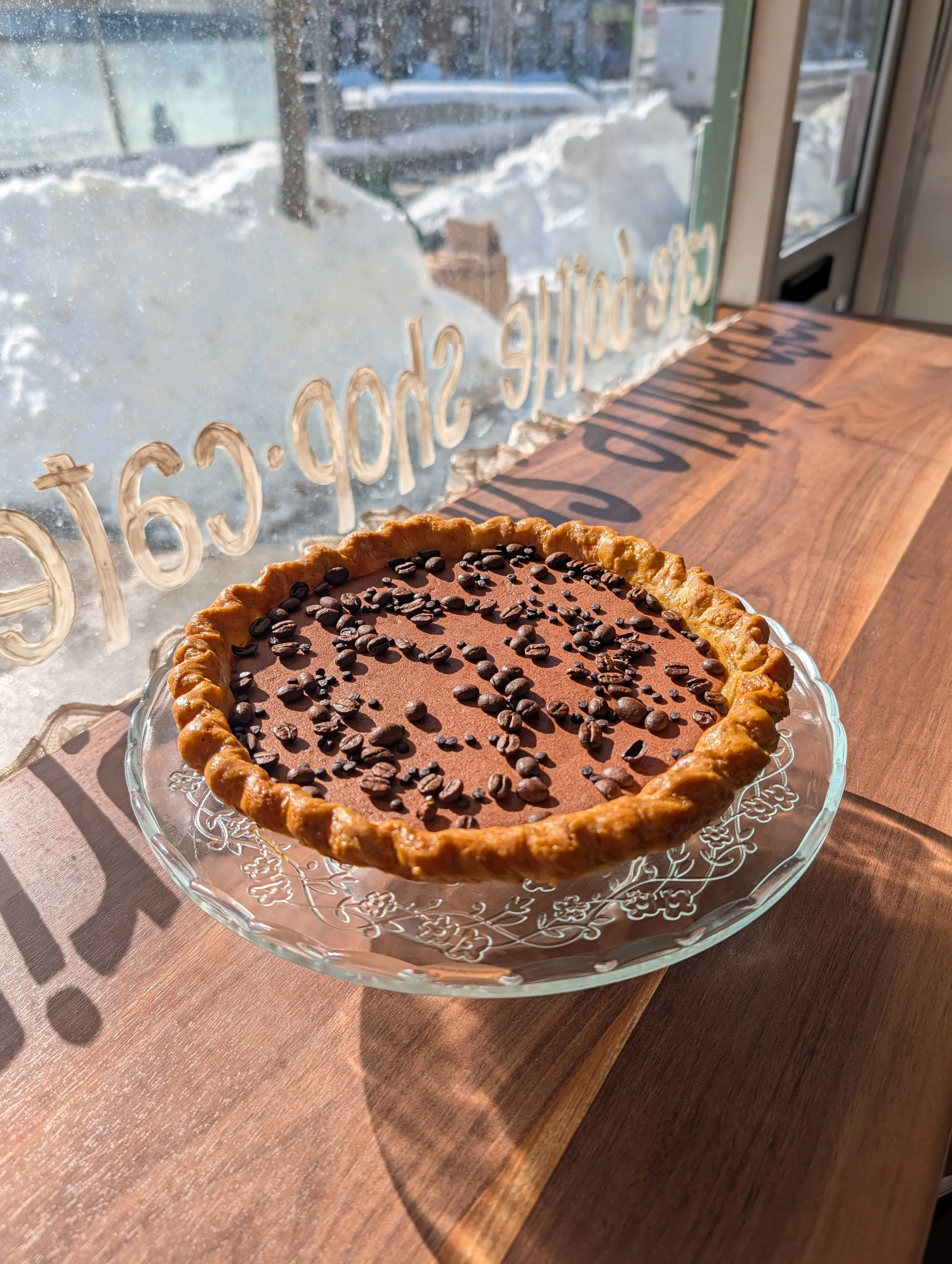 'Wide Eyed' Chocolate Espresso Chess Pie BAKED
