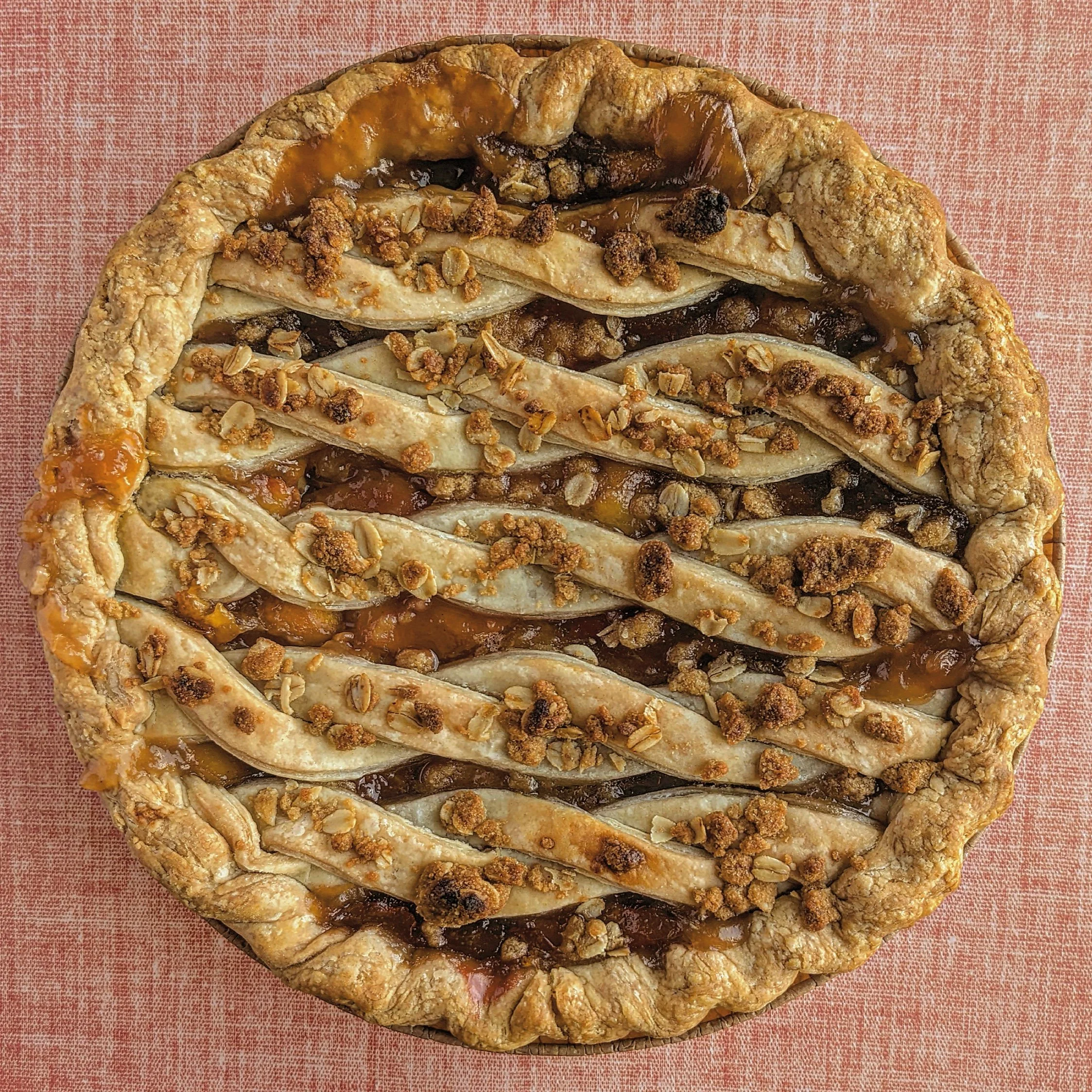 'Movin' to the Country' Ontario Peach and Sweet Rye Pie FROZEN