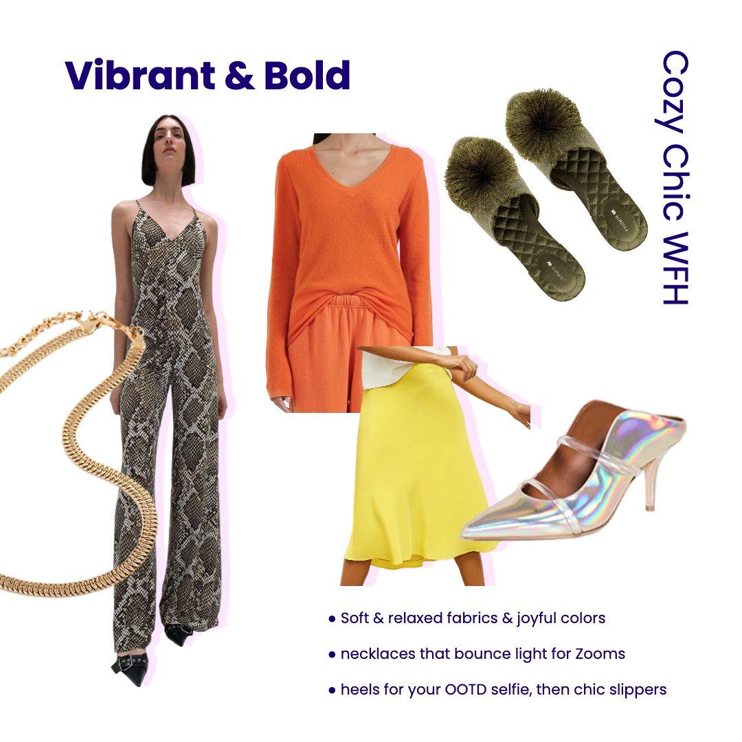style, fashion, wfh, chic, clothes, jumpsuit, cashmere, sweaters, heels, slippers