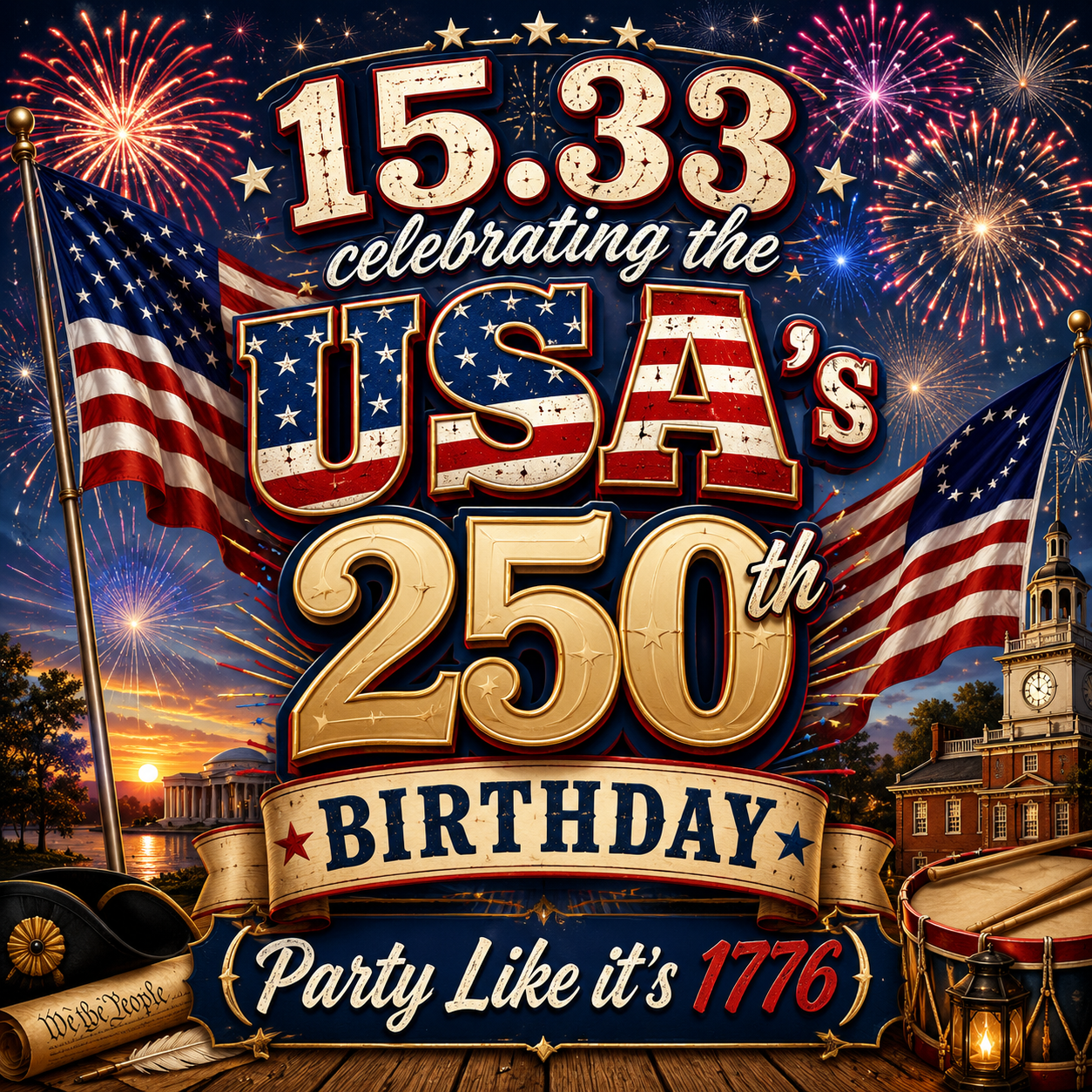 15.33 Celebrating USA’s 250th (Party Like it’s 1776)