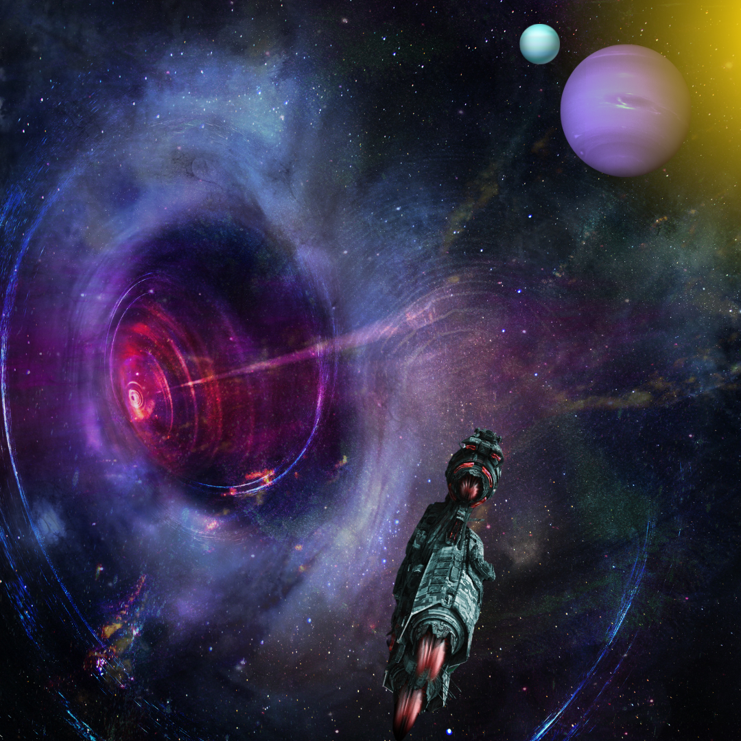 A black hole and a spacecraft