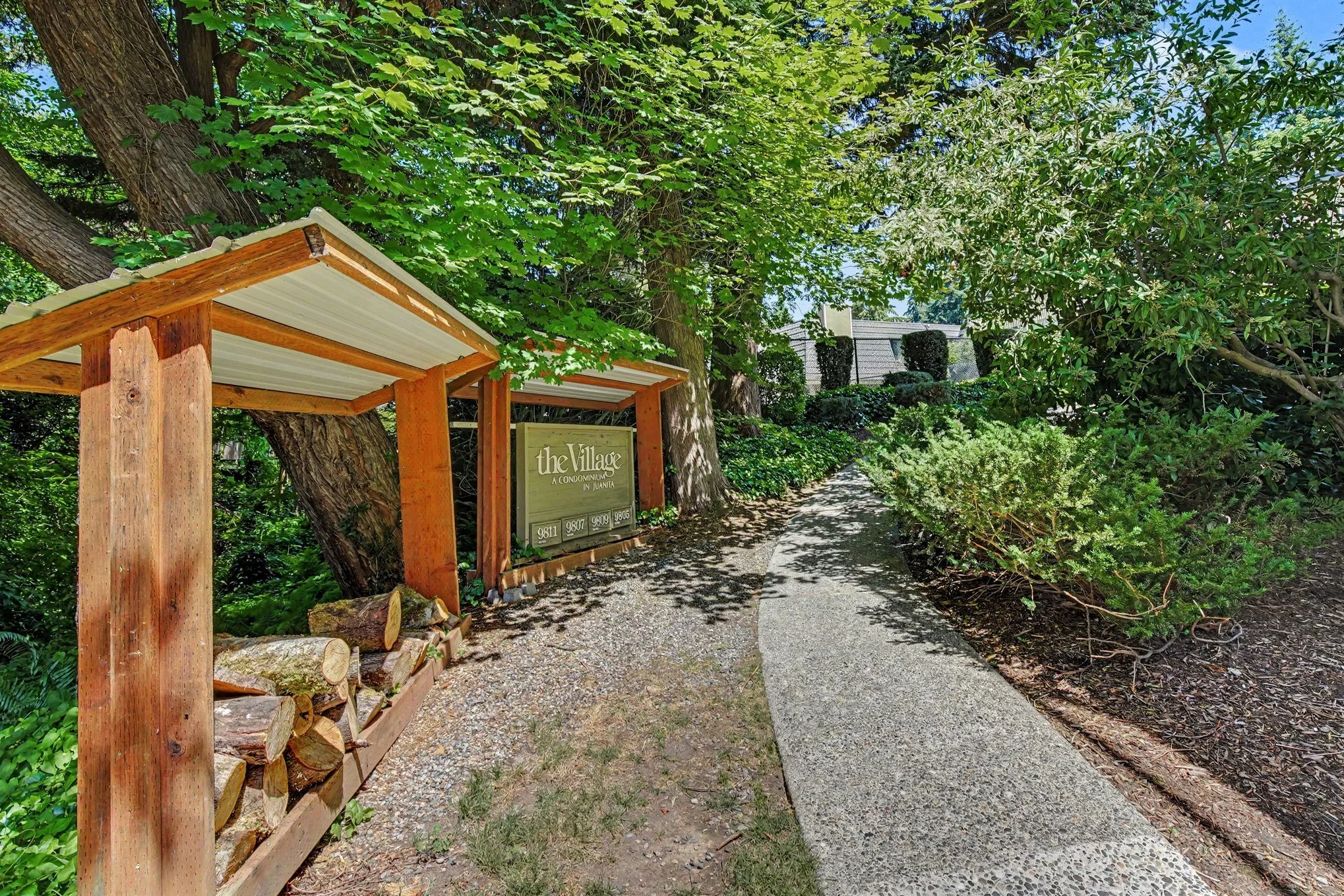 Property trail leading to complimentary firewood for your fireplace