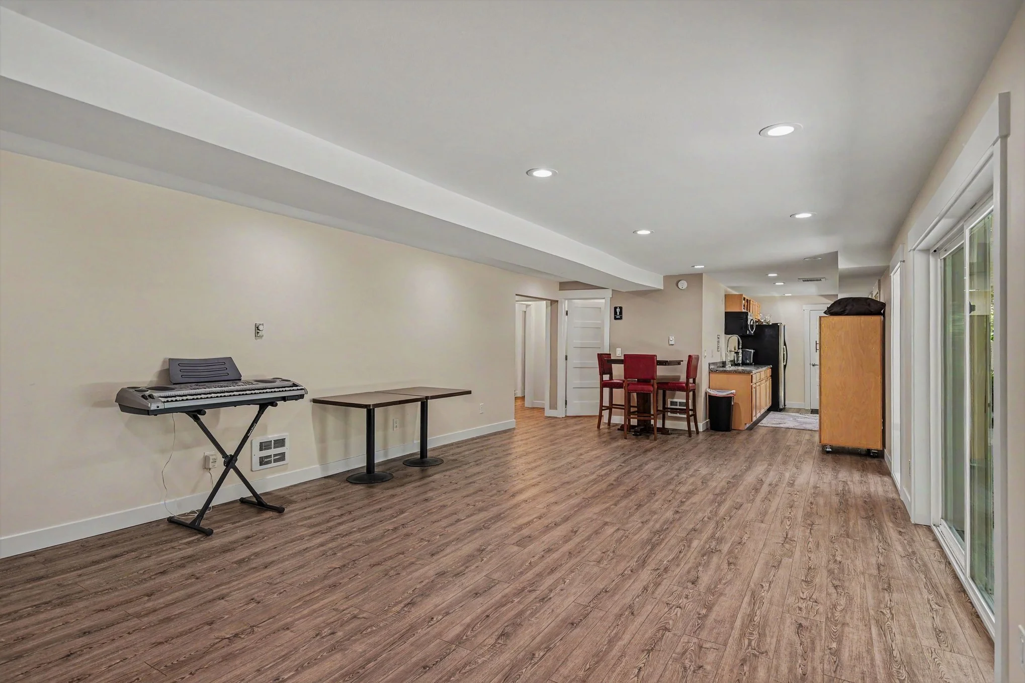 Clubhouse community area view 2 with kitchen and dining area